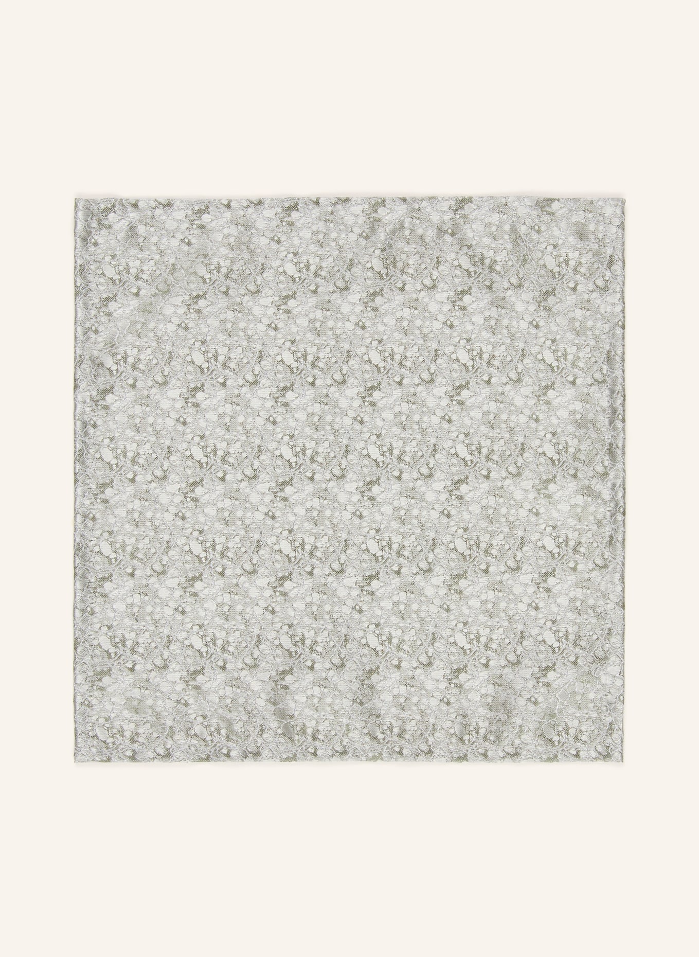 WILVORST Set: Bow tie and pocket square: SILVER / MINT