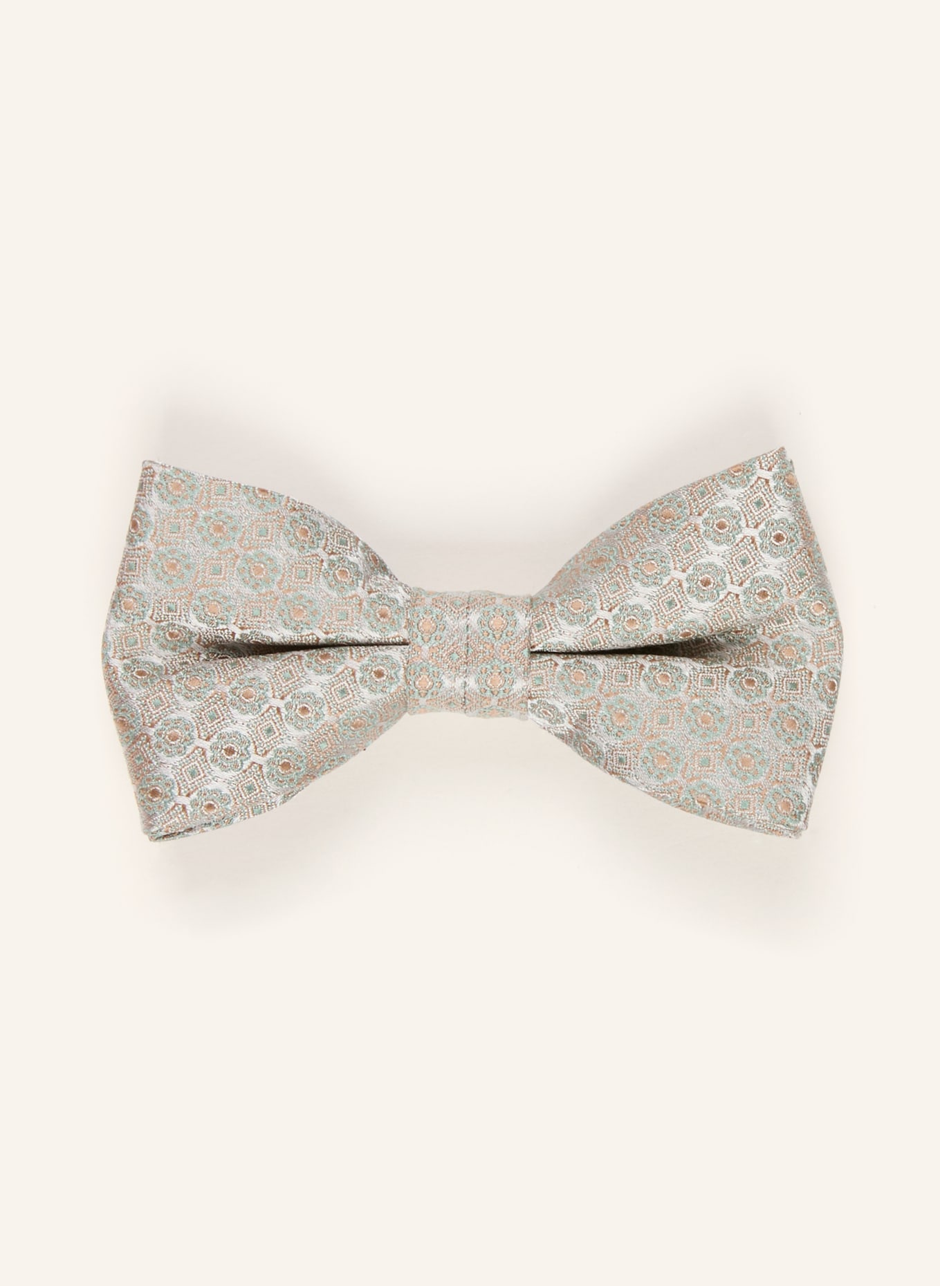 WILVORST Sada: motýlek a kapesník: BÉŽOVÁ / KRÉMOVÁ / MÁTOVÁ