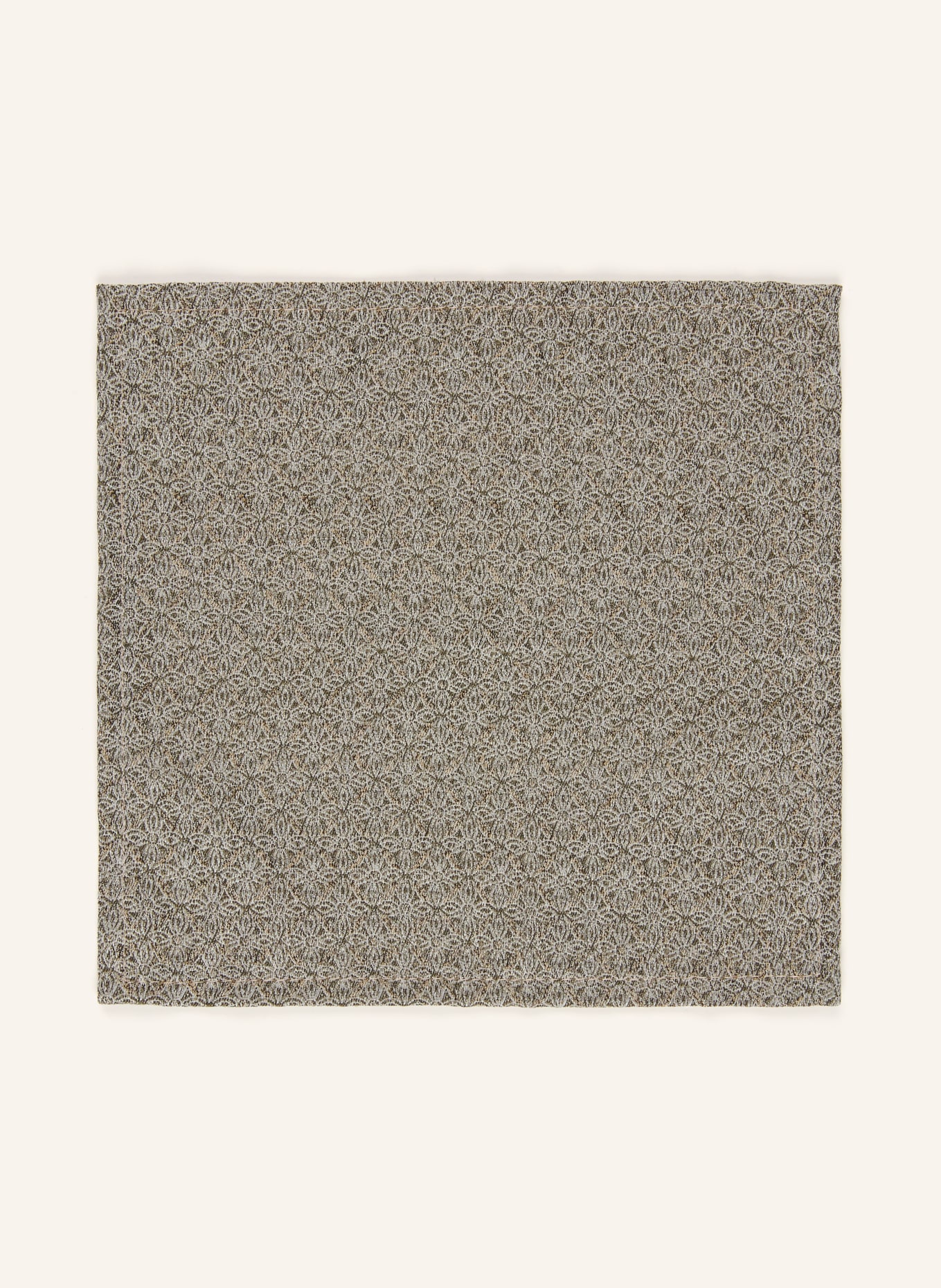 WILVORST Set: Bow tie and pocket square: KHAKI / WHITE