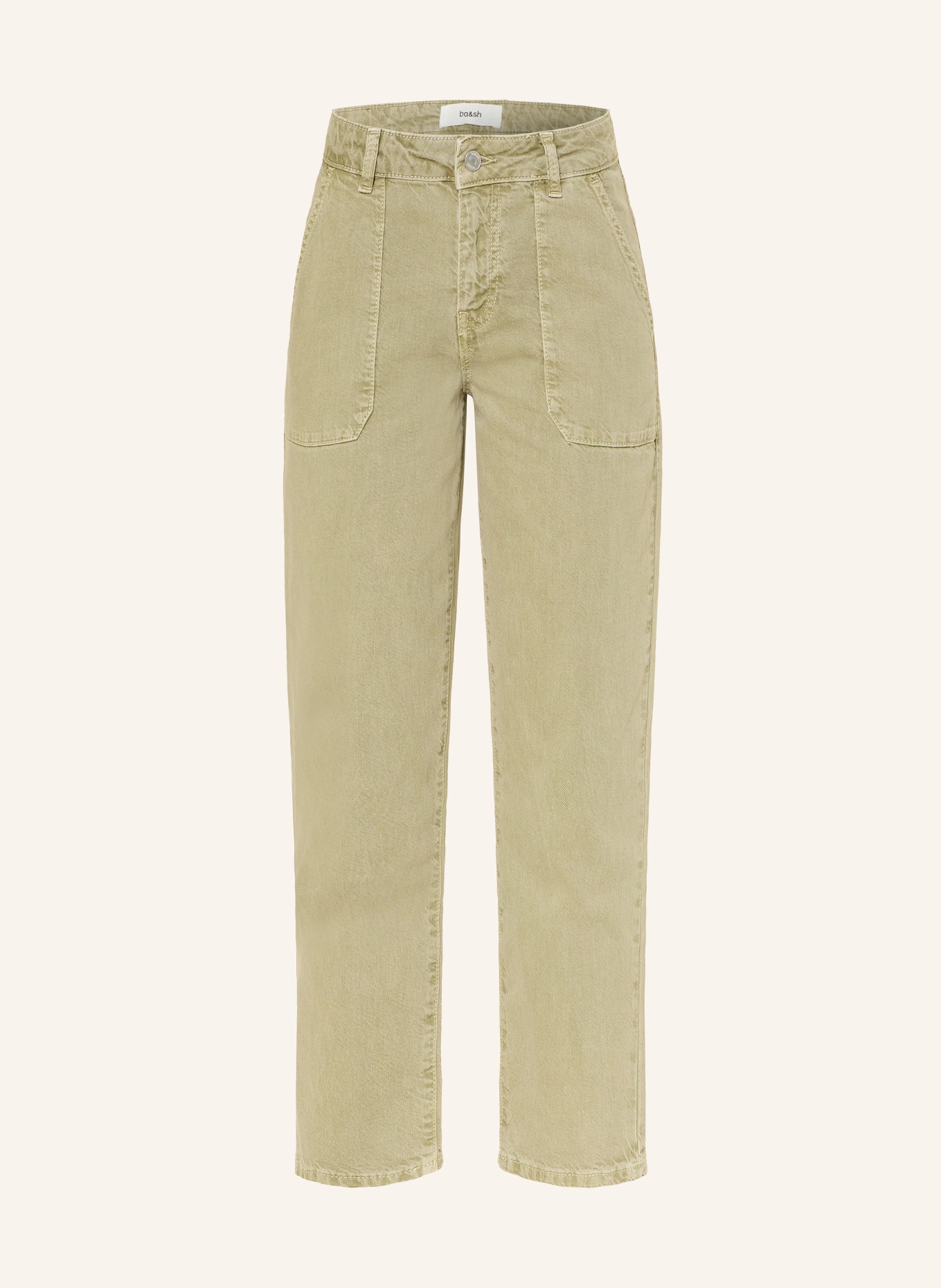 ba&sh Cropped Jeans FALLY: green khaki