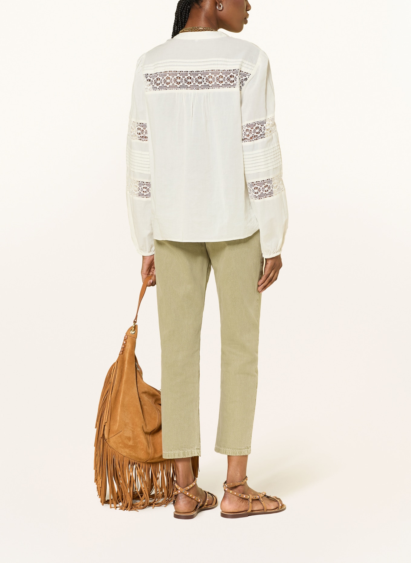 ba&sh Cropped Jeans FALLY: green khaki