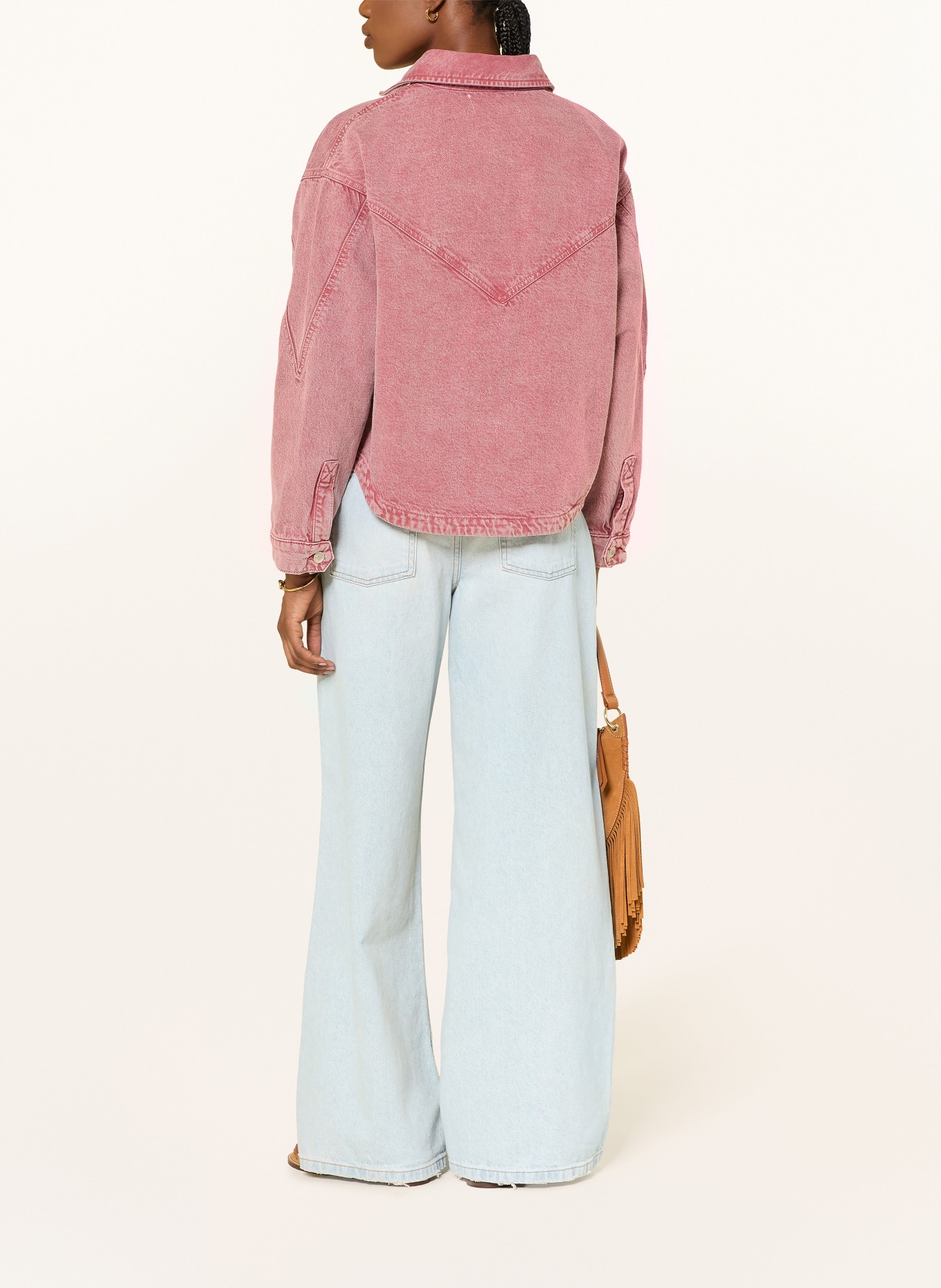 ba&sh Džínová bunda RUNO: PINK PINK