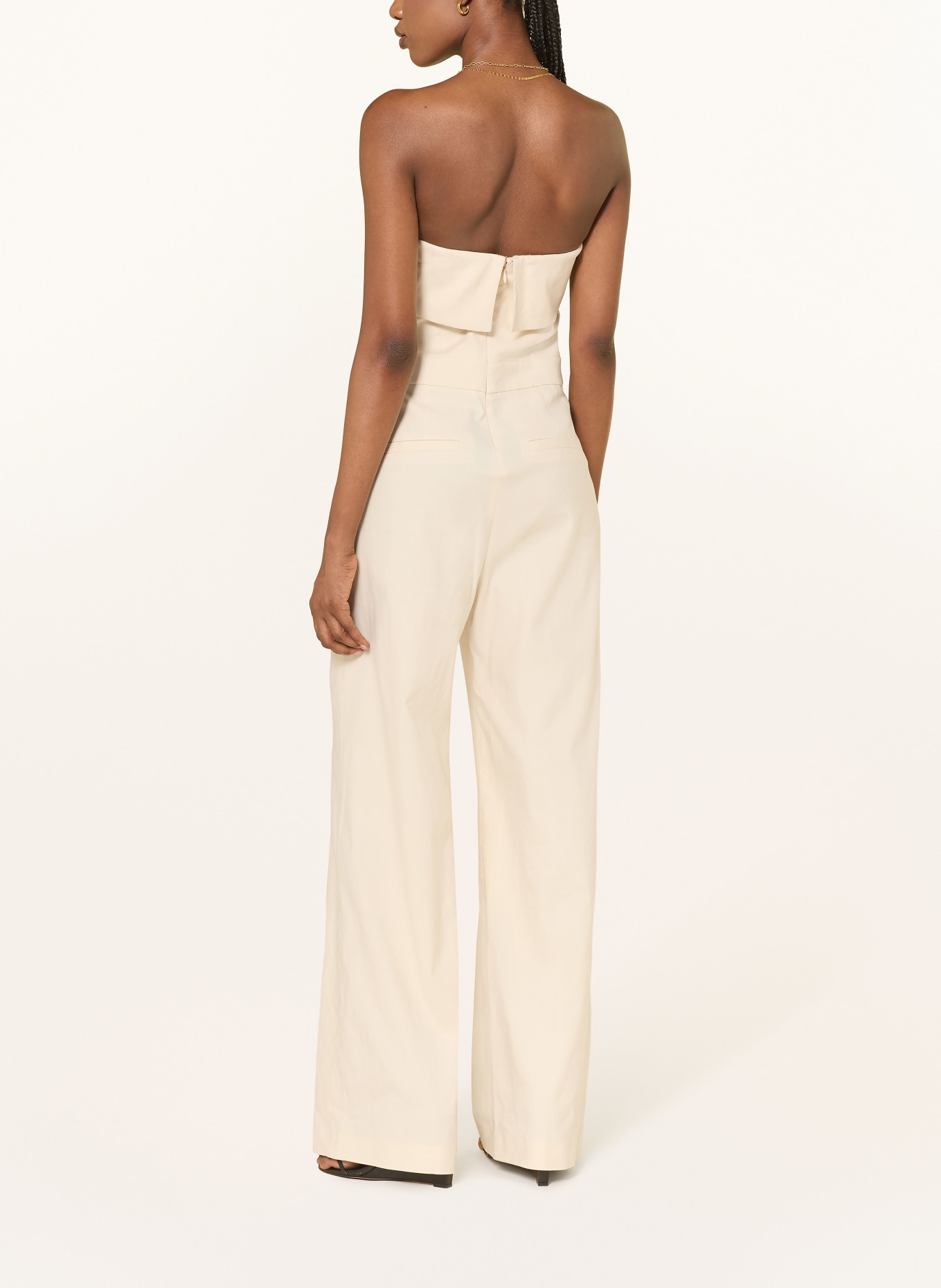 ba&sh Off-Shoulder-Jumpsuit CENELIA mit Leinen: CREME
