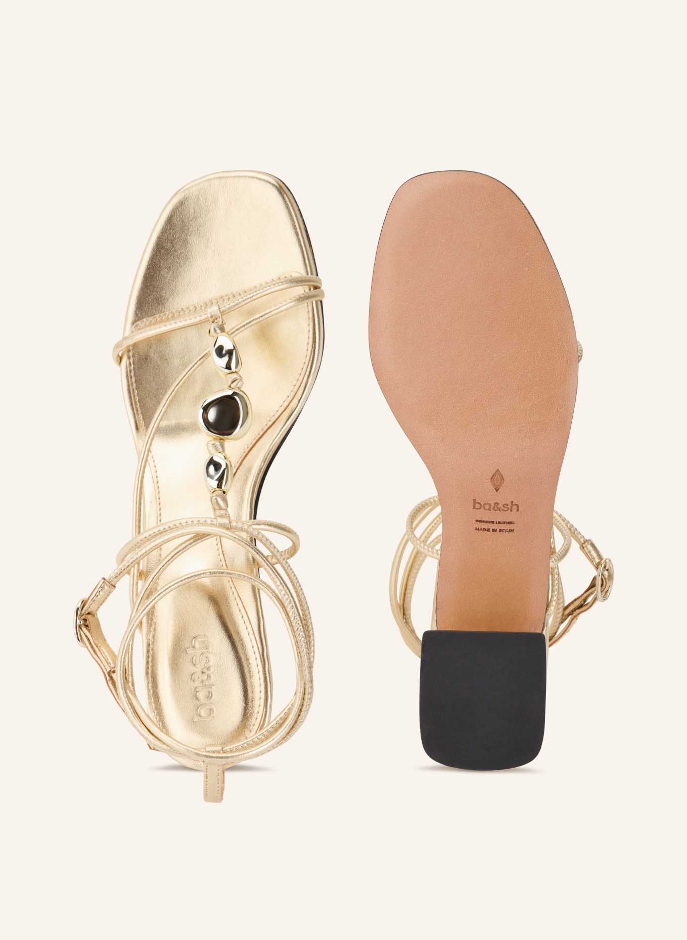 ba&sh Sandaletten CAYA mit Schmuckperlen: GOLD
