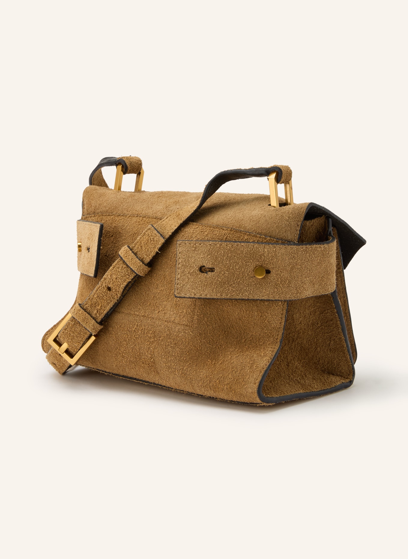 ALLSAINTS URSA MINI Shoulder Bag: CAMEL / BLACK