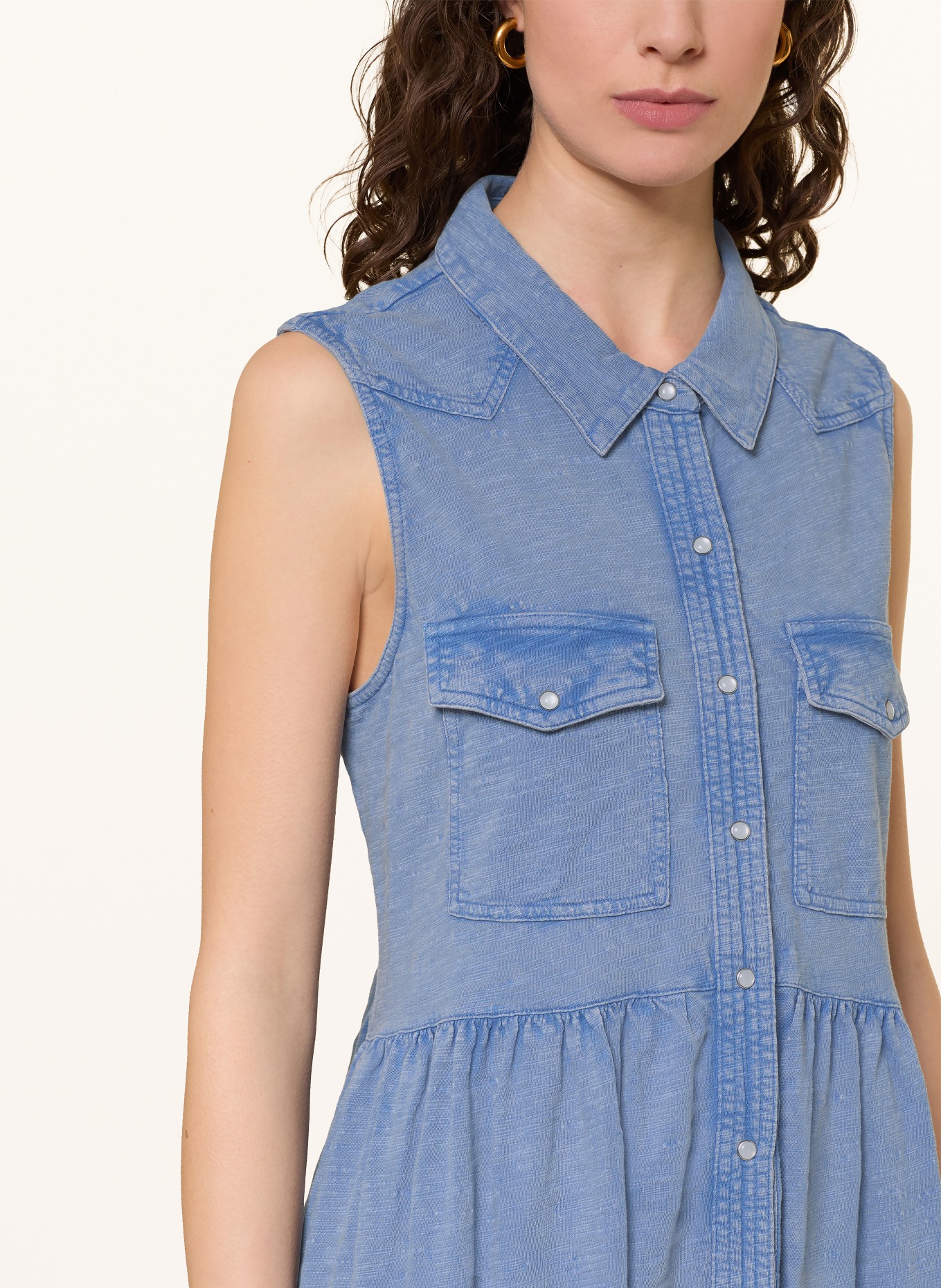 ba&sh Hemdblusenkleid ILONA in Jeansoptik: BLAU