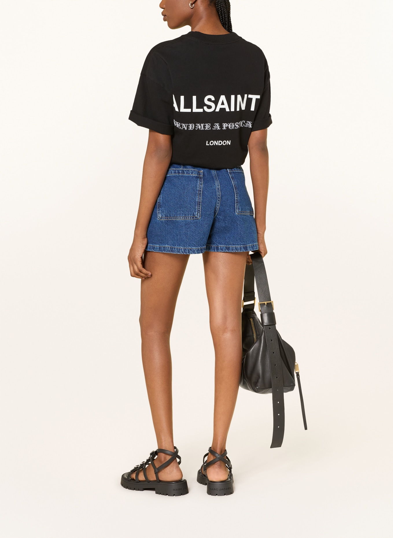 ALLSAINTS T-shirt DREAMER ETTA: ZWART / WIT