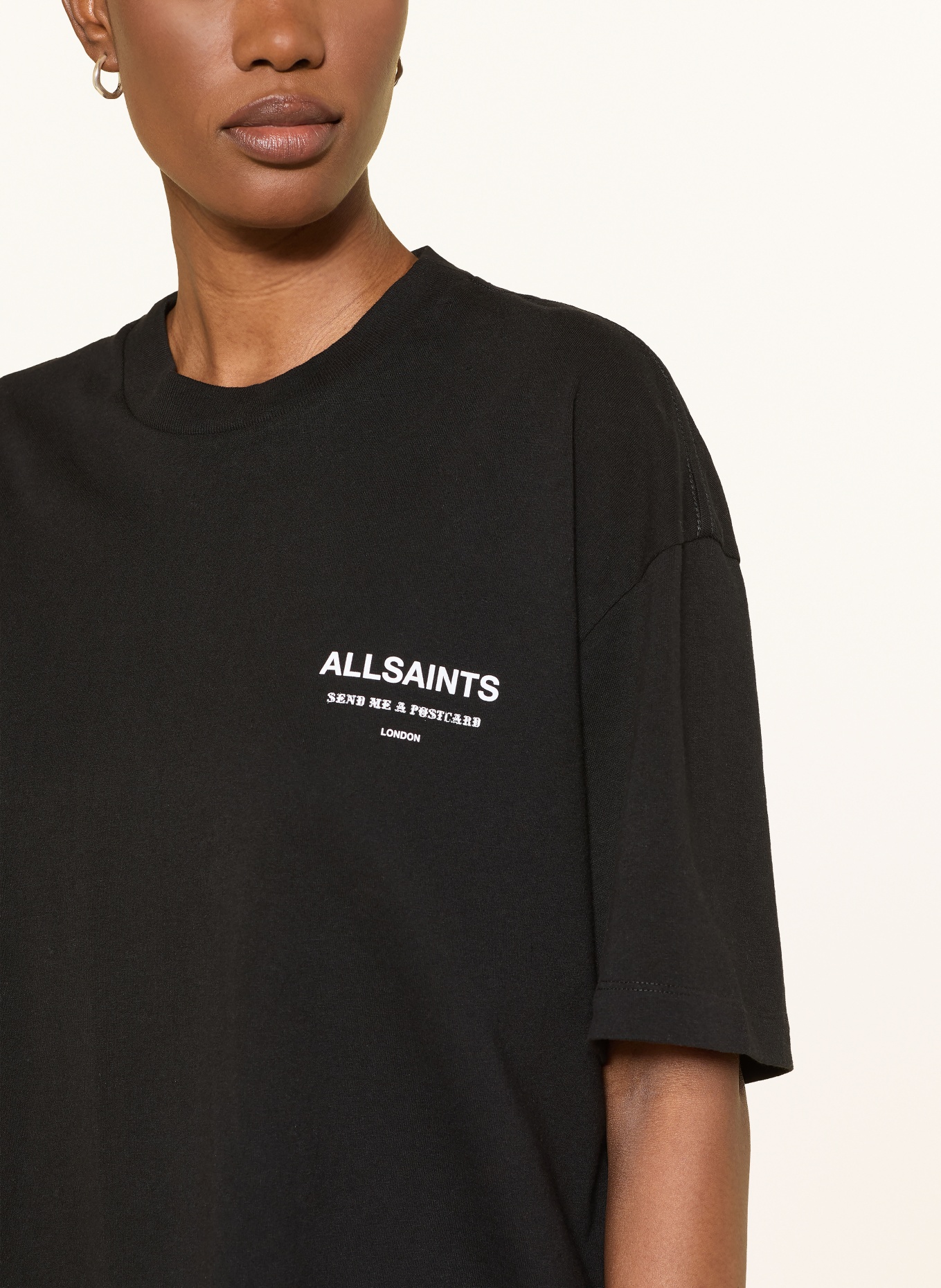 ALLSAINTS T-shirt DREAMER ETTA: ZWART / WIT