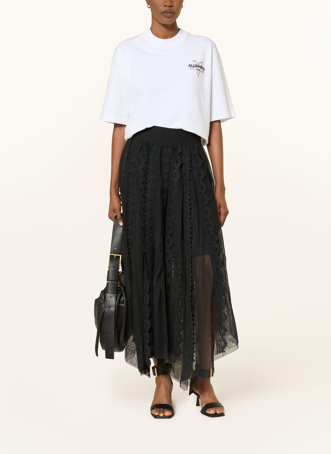 ALLSAINTS T-Shirt PENTACLE ETTA: WEISS