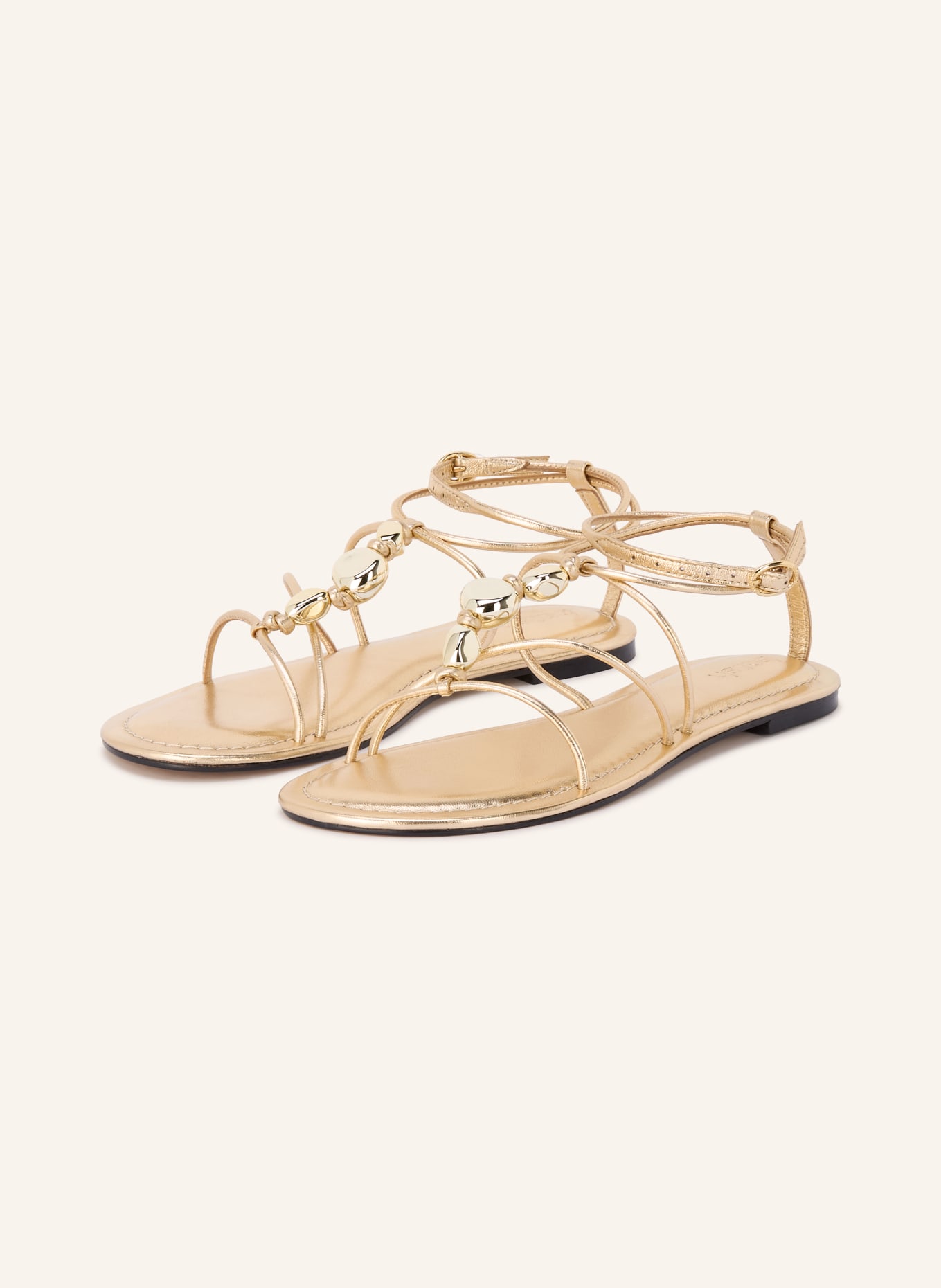 ba&sh Sandalen CAYA mit Schmuckperlen: GOLD