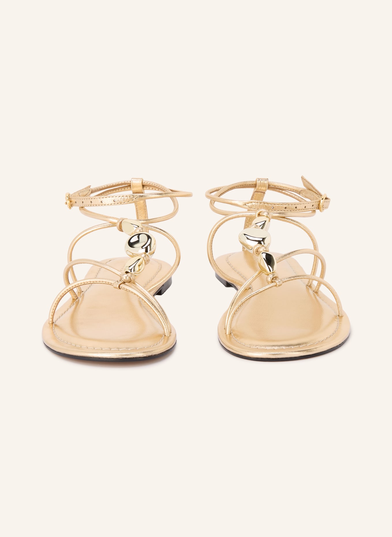 ba&sh Sandalen CAYA mit Schmuckperlen: GOLD