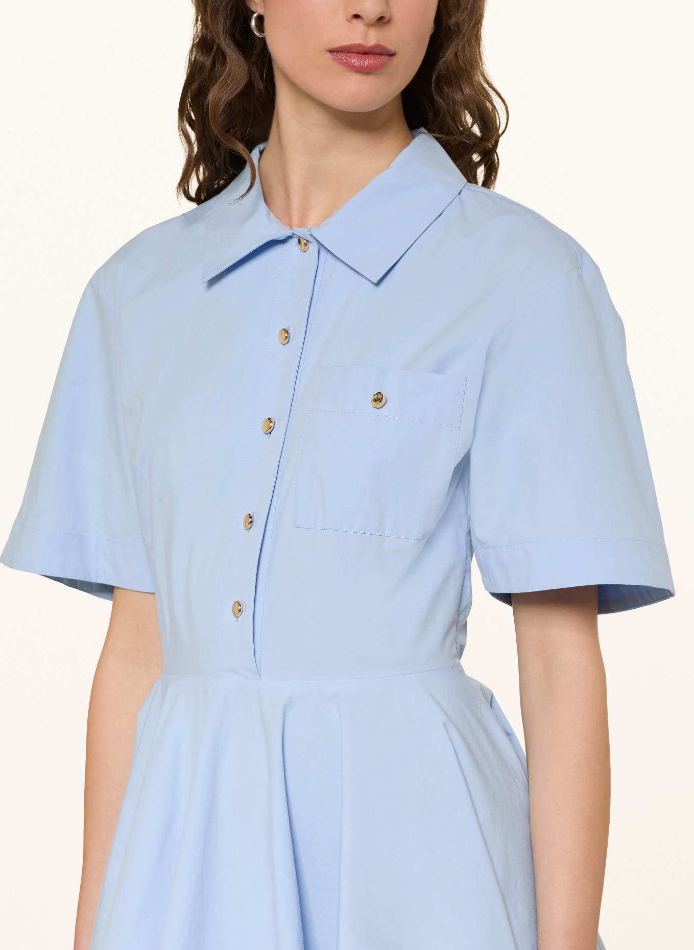 maje Hemdblusenkleid: HELLBLAU