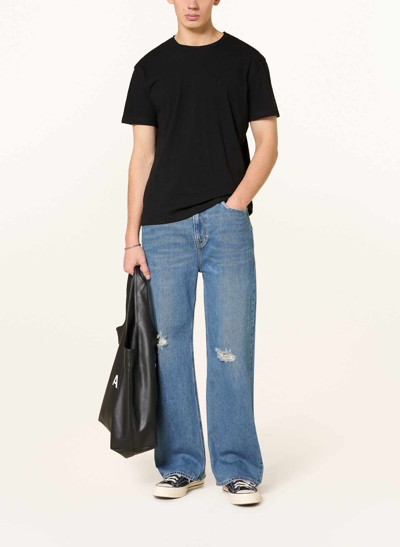 ALLSAINTS T-shirt FLAX: ZWART