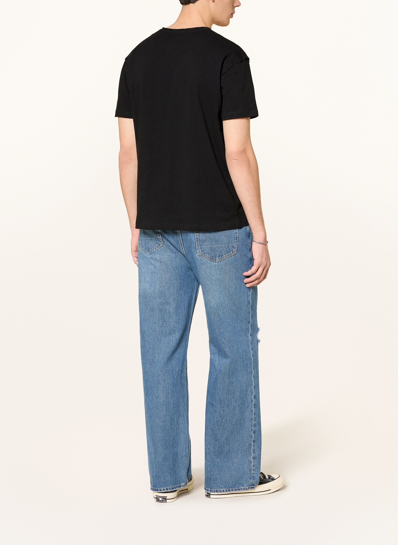ALLSAINTS T-shirt FLAX: ZWART