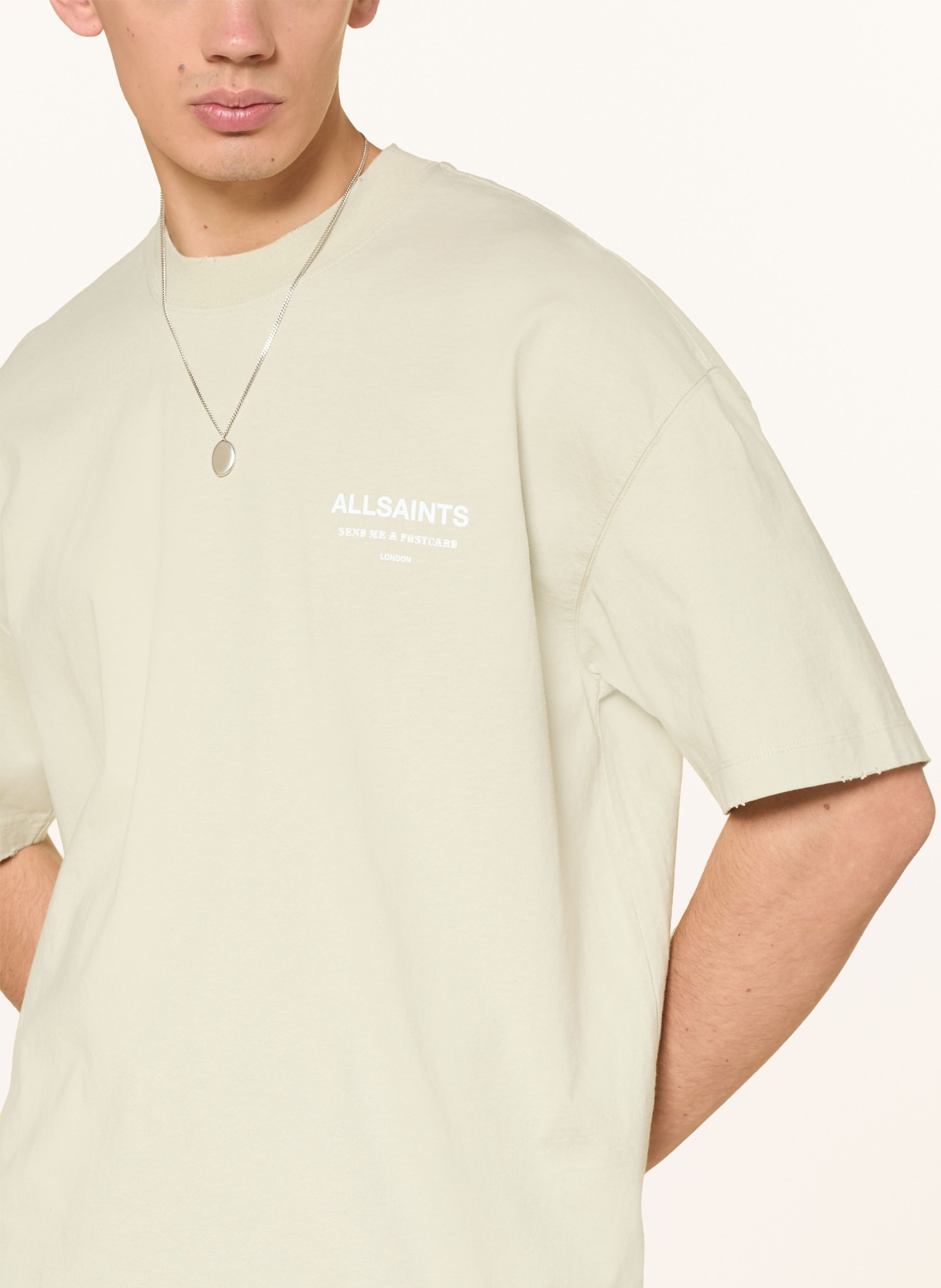 ALLSAINTS T-shirt DREAMER: LICHTGROEN / WIT