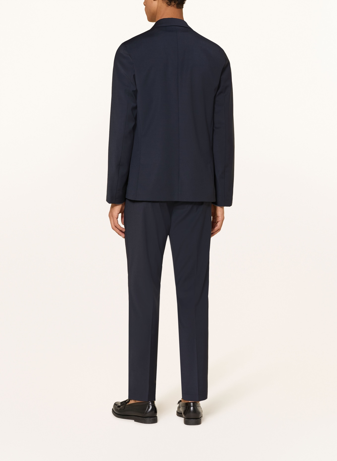 CHAS Chino coupe ajustée: BLEU FONCÉ