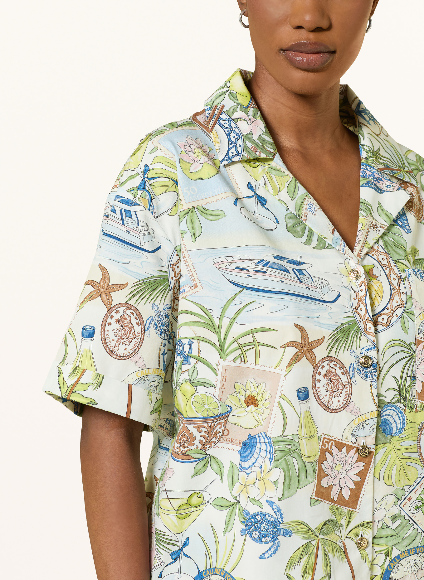 maje bluzka: KREMOWY / JASNOŻÓŁTY / OLIWKOWY