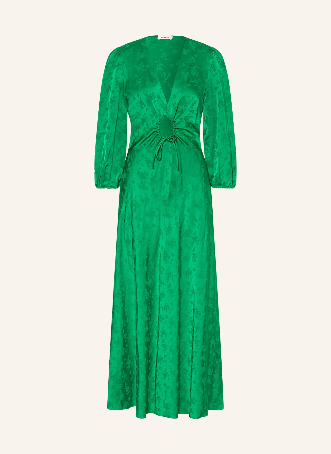 SANDRO Satinkleid: GRÜN