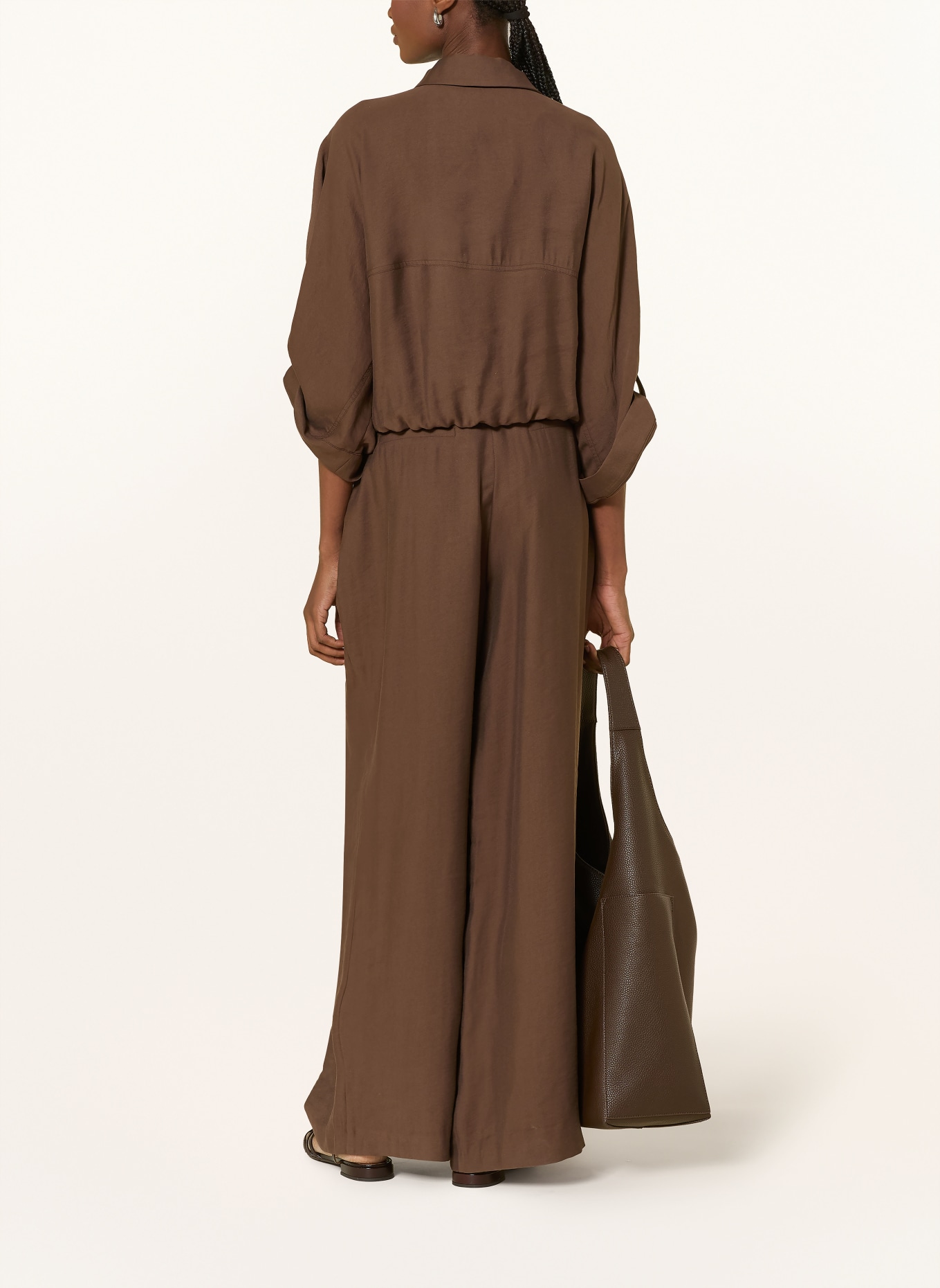 MORE & MORE Spodnie Marlene HAZEL: CIEMNOBRĄZOWY