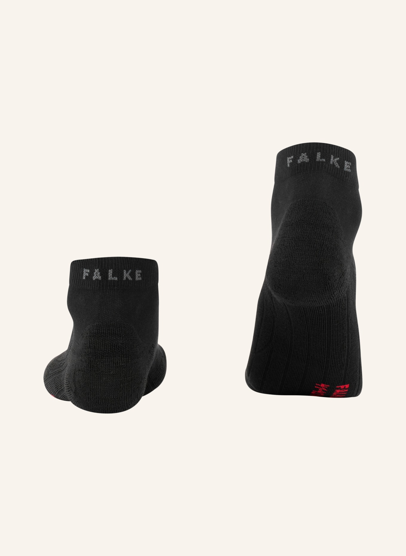 FALKE Chaussettes GO2 SHORT: 3000 BLACK