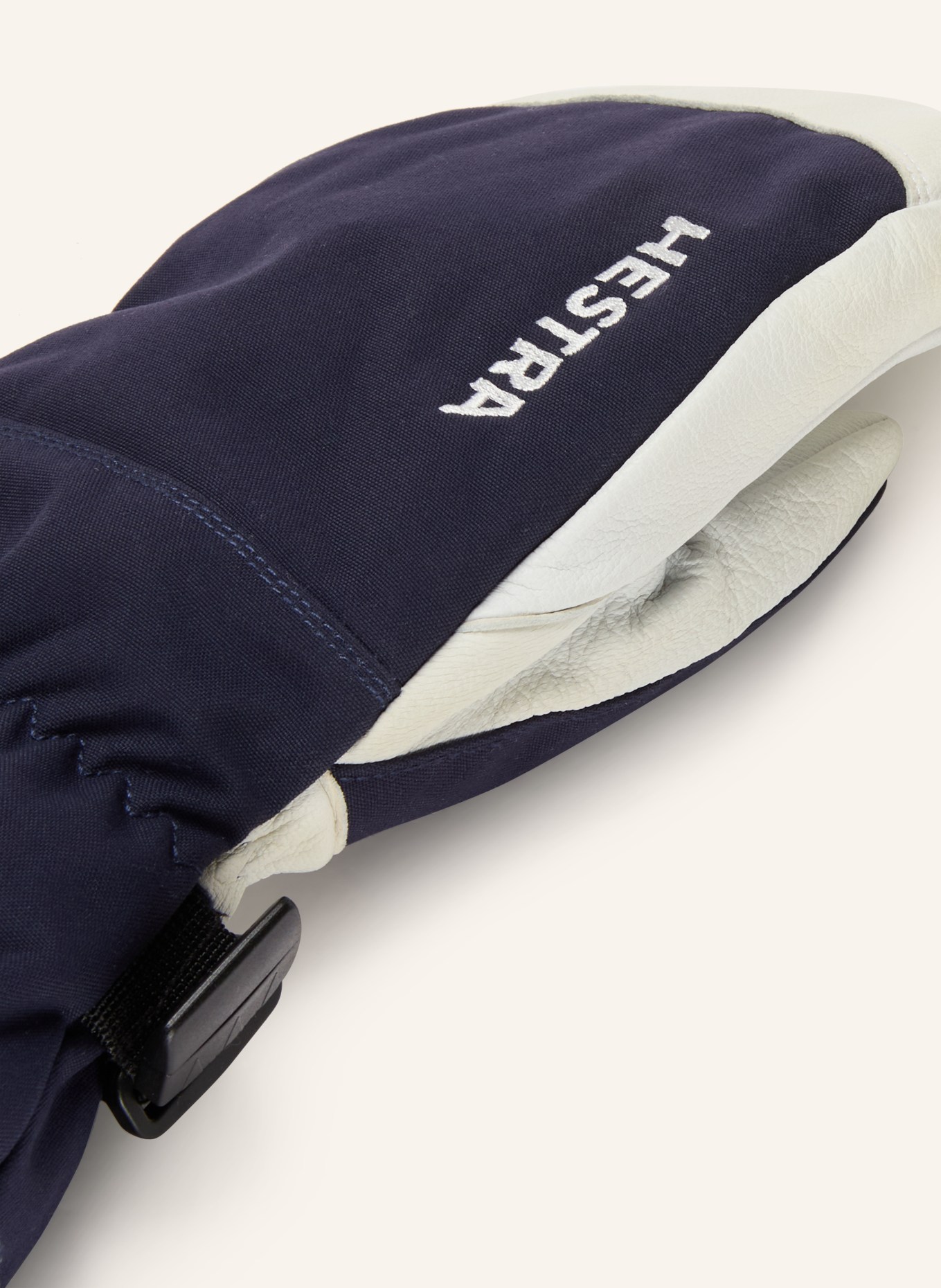 HESTRA Skihandschuhe ARMY LEATHER HELI MITT: DUNKELBLAU / WEISS