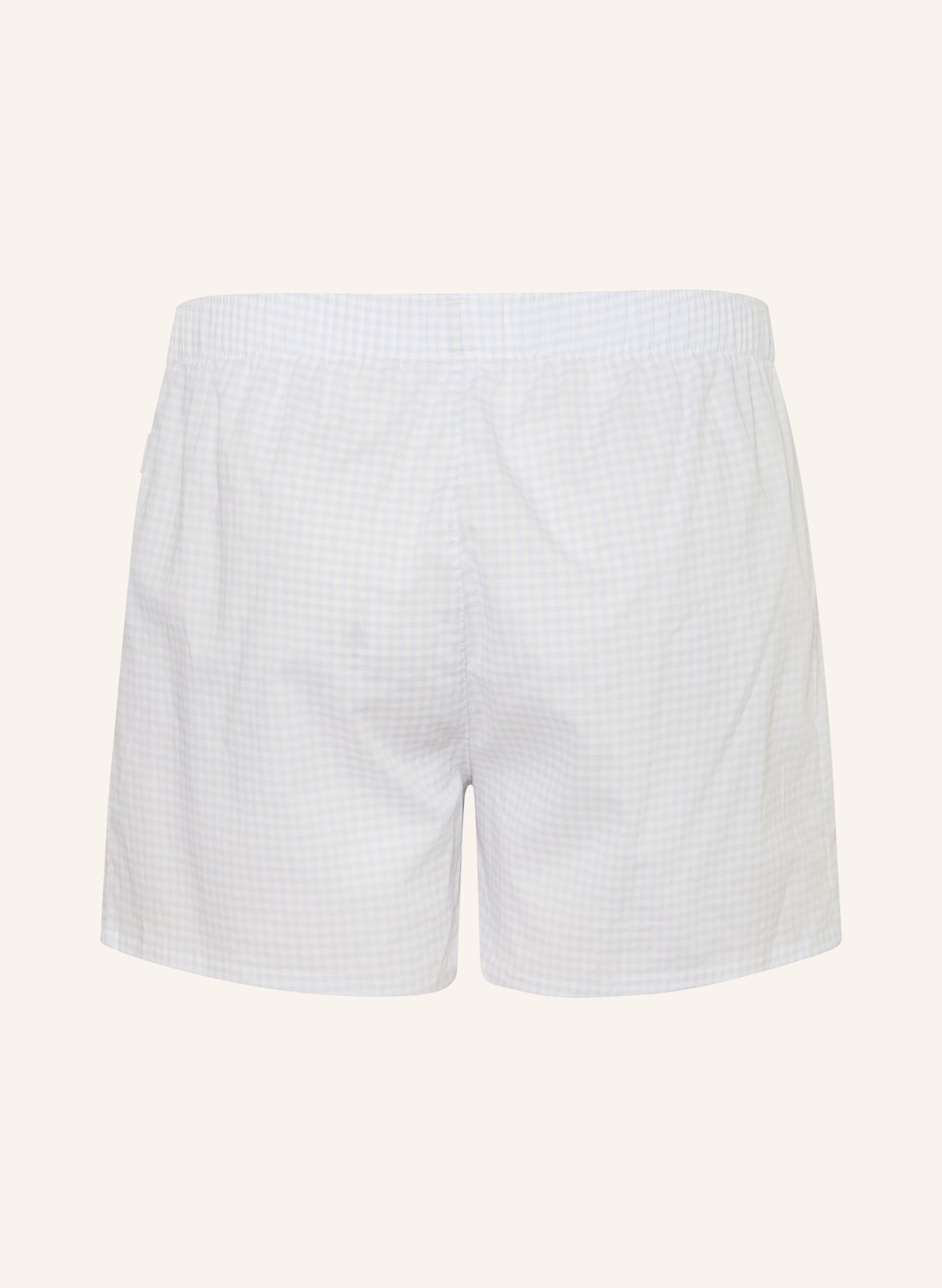 HANRO Boxers en ligne FANCY WOVEN: BLEU CLAIR / BLANC