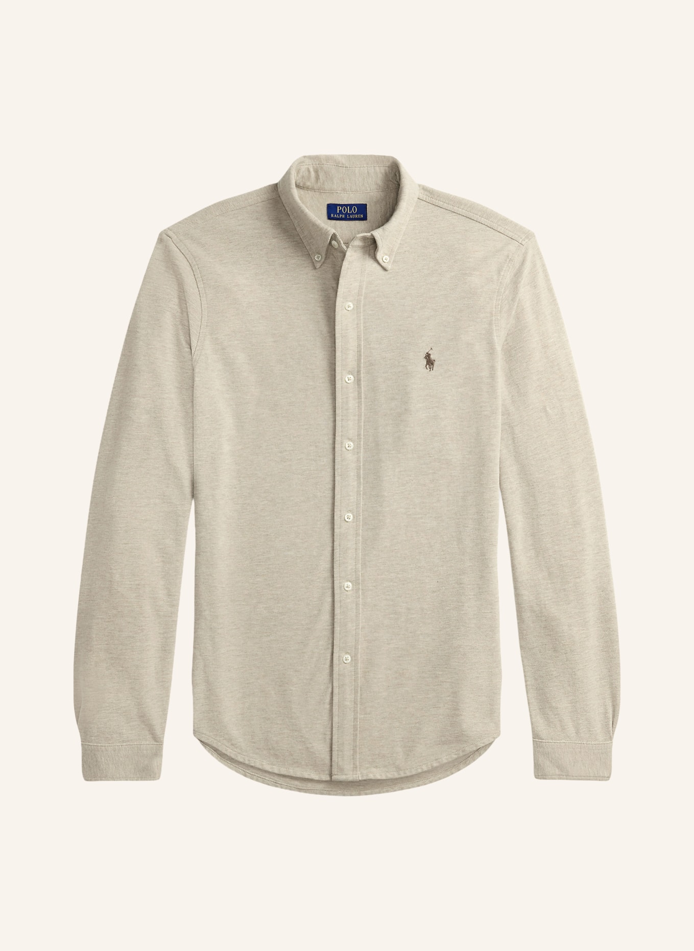 POLO RALPH LAUREN Piqué-overhemd Custom Fit: LICHTBRUIN