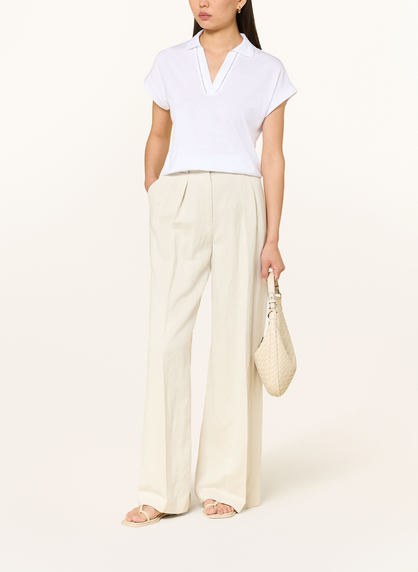 MAERZ MUENCHEN Polo tričko z džerzeje: BÍLÁ