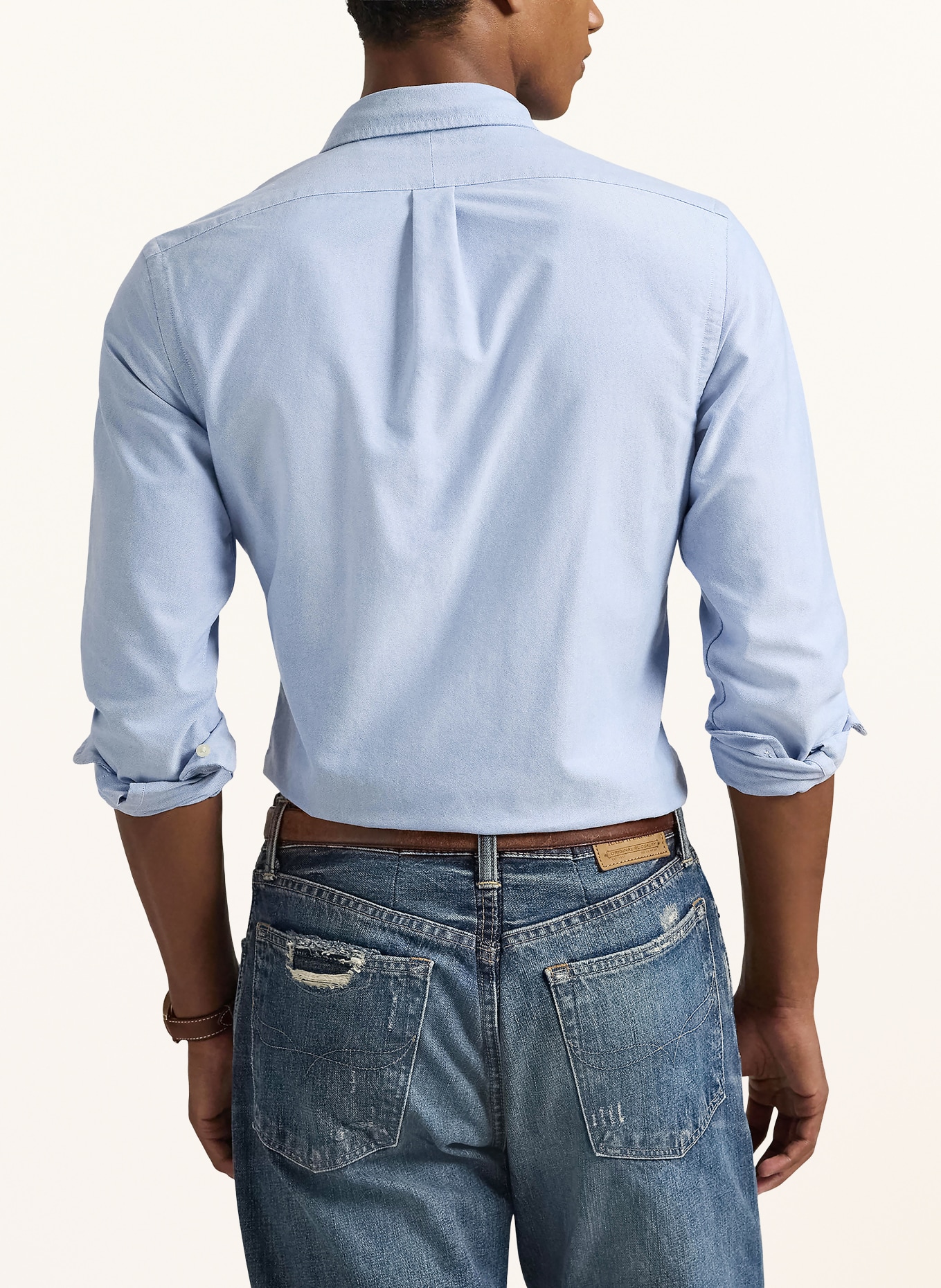 POLO RALPH LAUREN Oxford overhemd Slim Fit: LICHTBLAUW