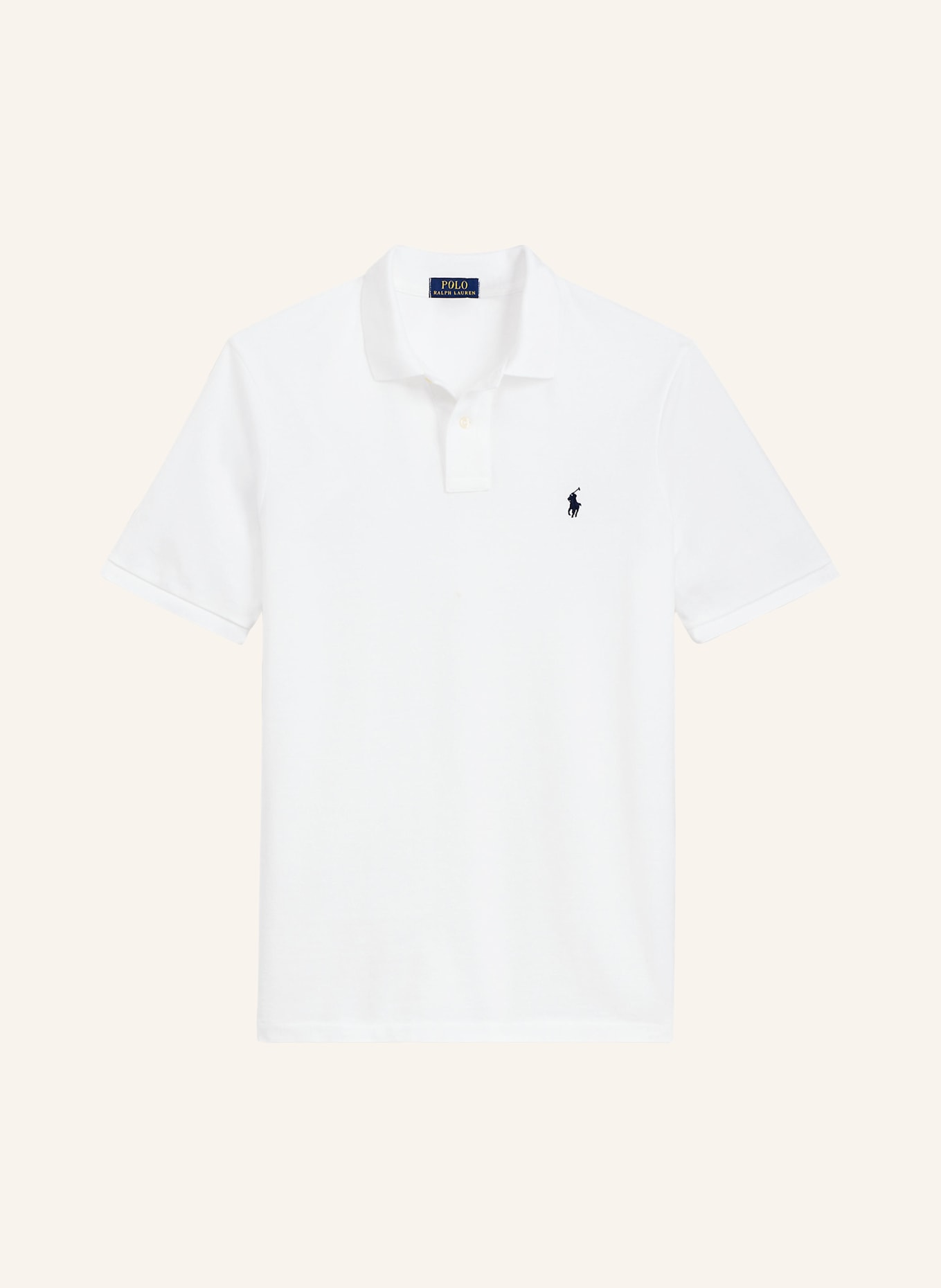 POLO RALPH LAUREN Piqué polo shirt slim fit: WHITE