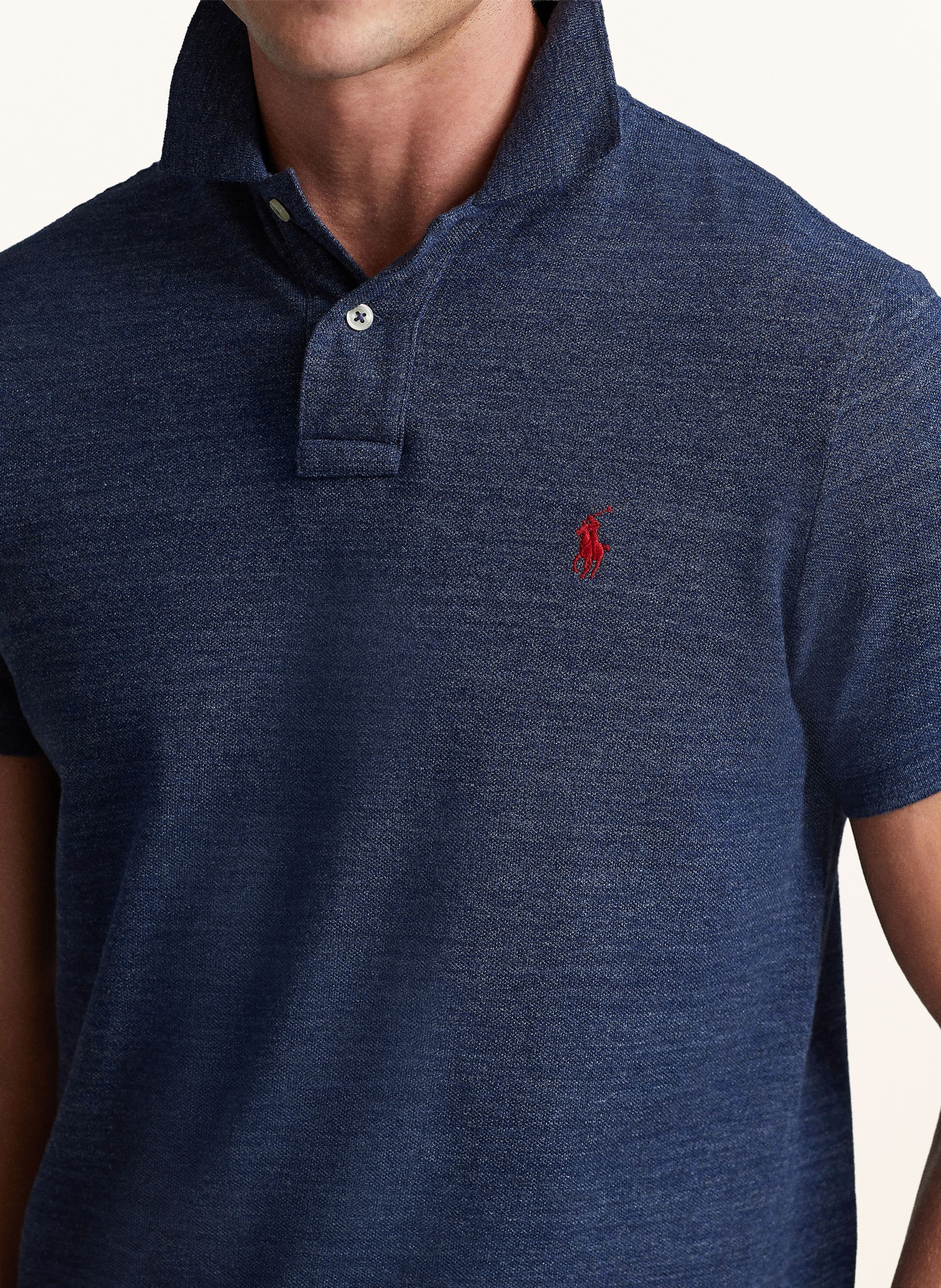 POLO RALPH LAUREN Piqué-Poloshirt Slim Fit: BLAU