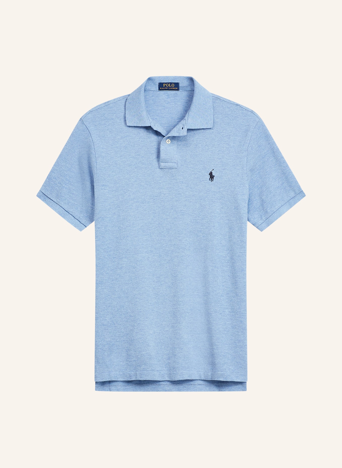 POLO RALPH LAUREN Piqué poloshirt slim fit: LICHTBLAUW