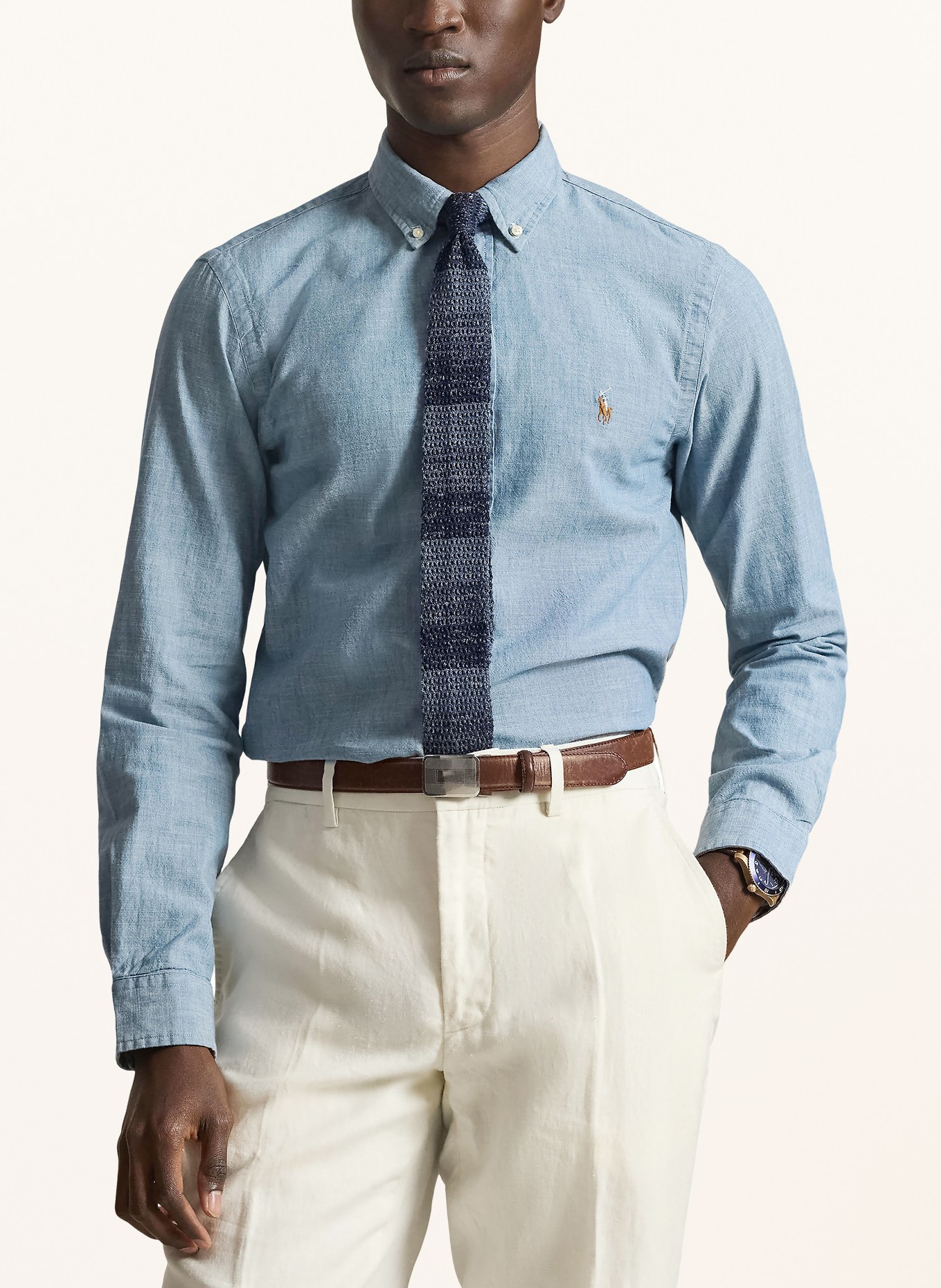 POLO RALPH LAUREN Slim fit spijkerblouse: LICHTBLAUW