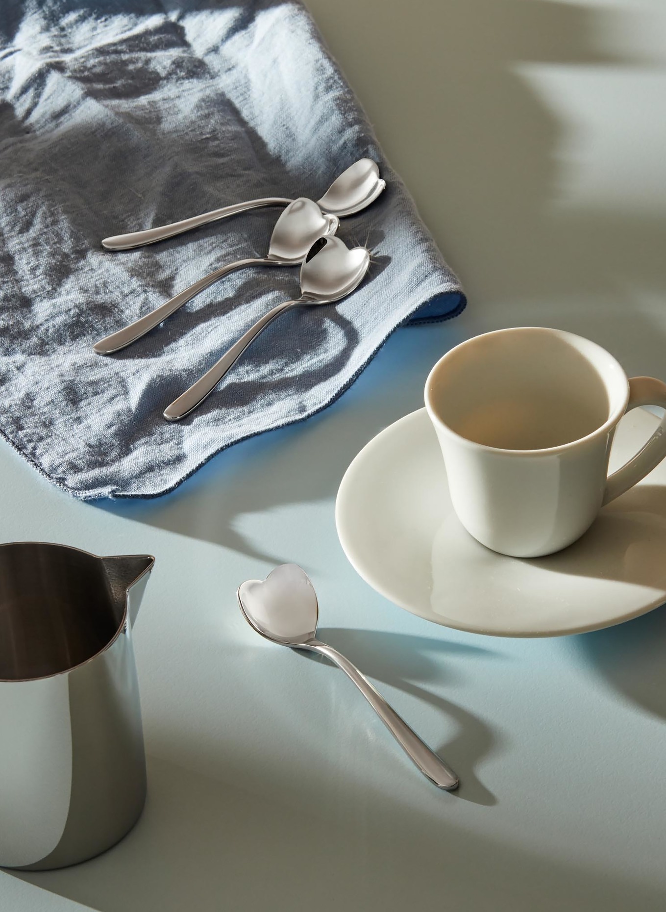 ALESSI Sada 4 čajových lžiček: STŘÍBRNÁ