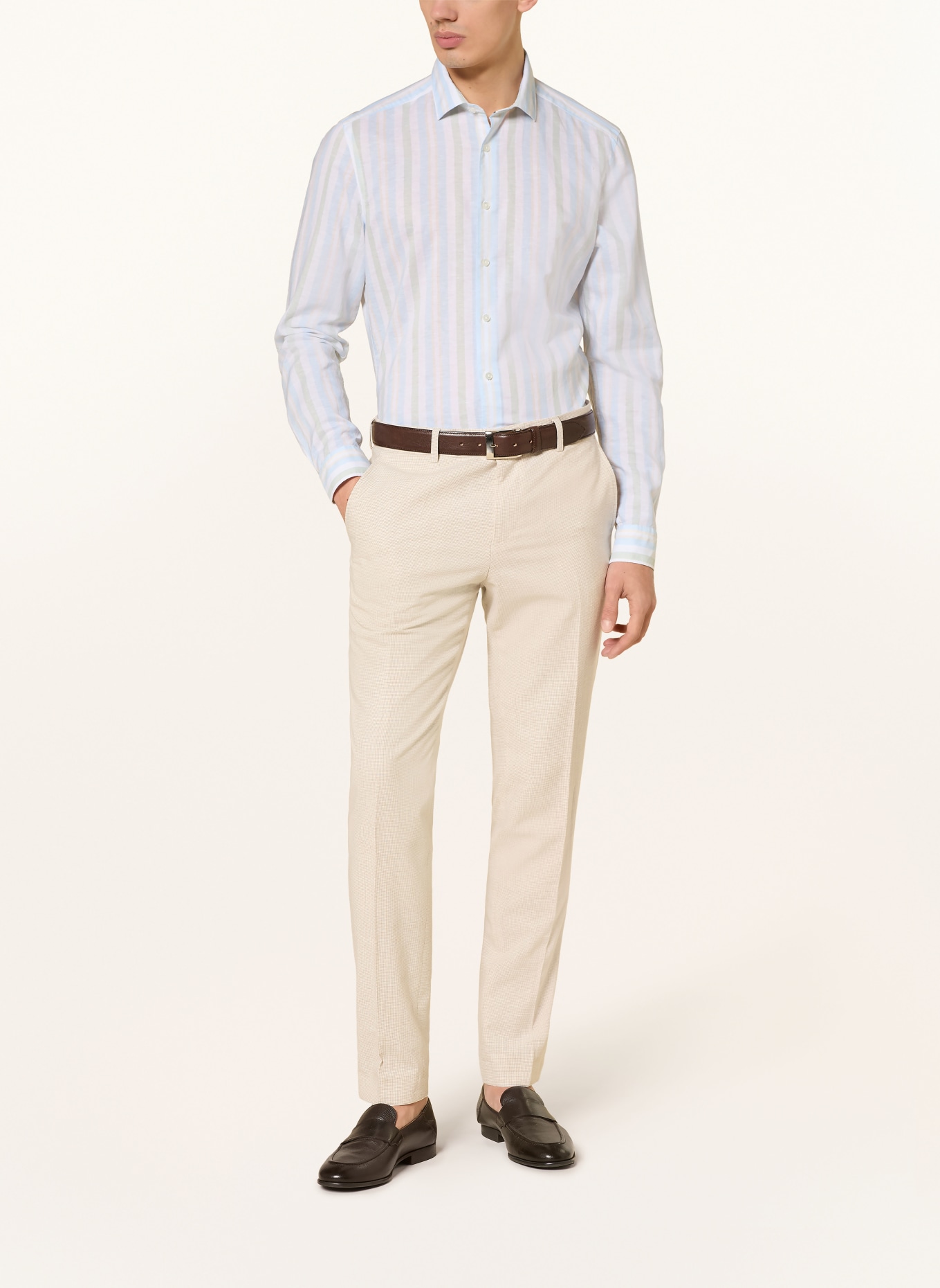 OLYMP Hemd Level Five super slim: WEISS / HELLGRÜN / HELLBLAU