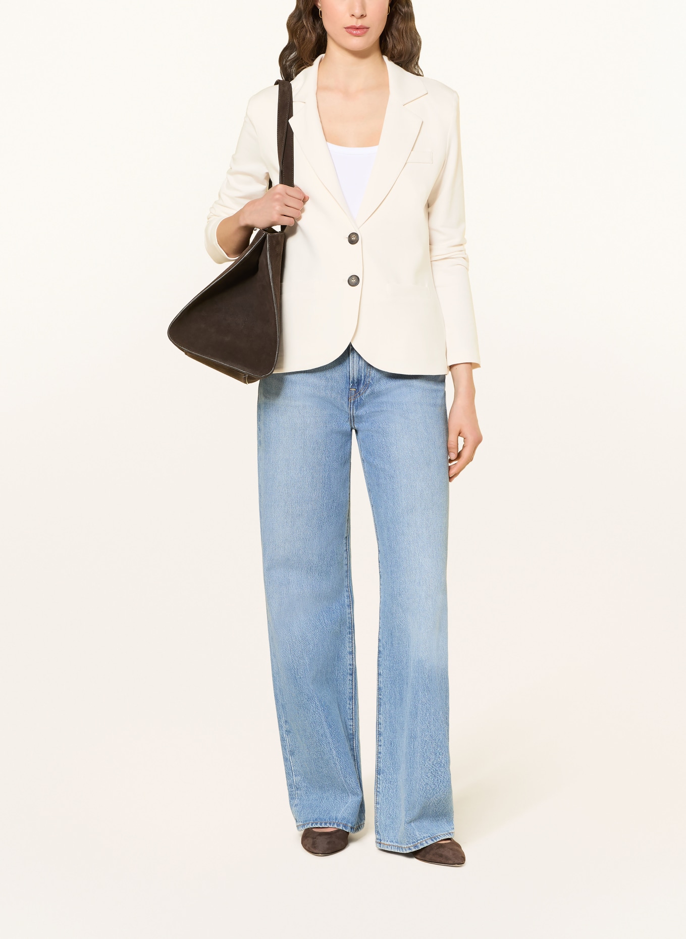 REPEAT Blezer z dżerseju: ECRU