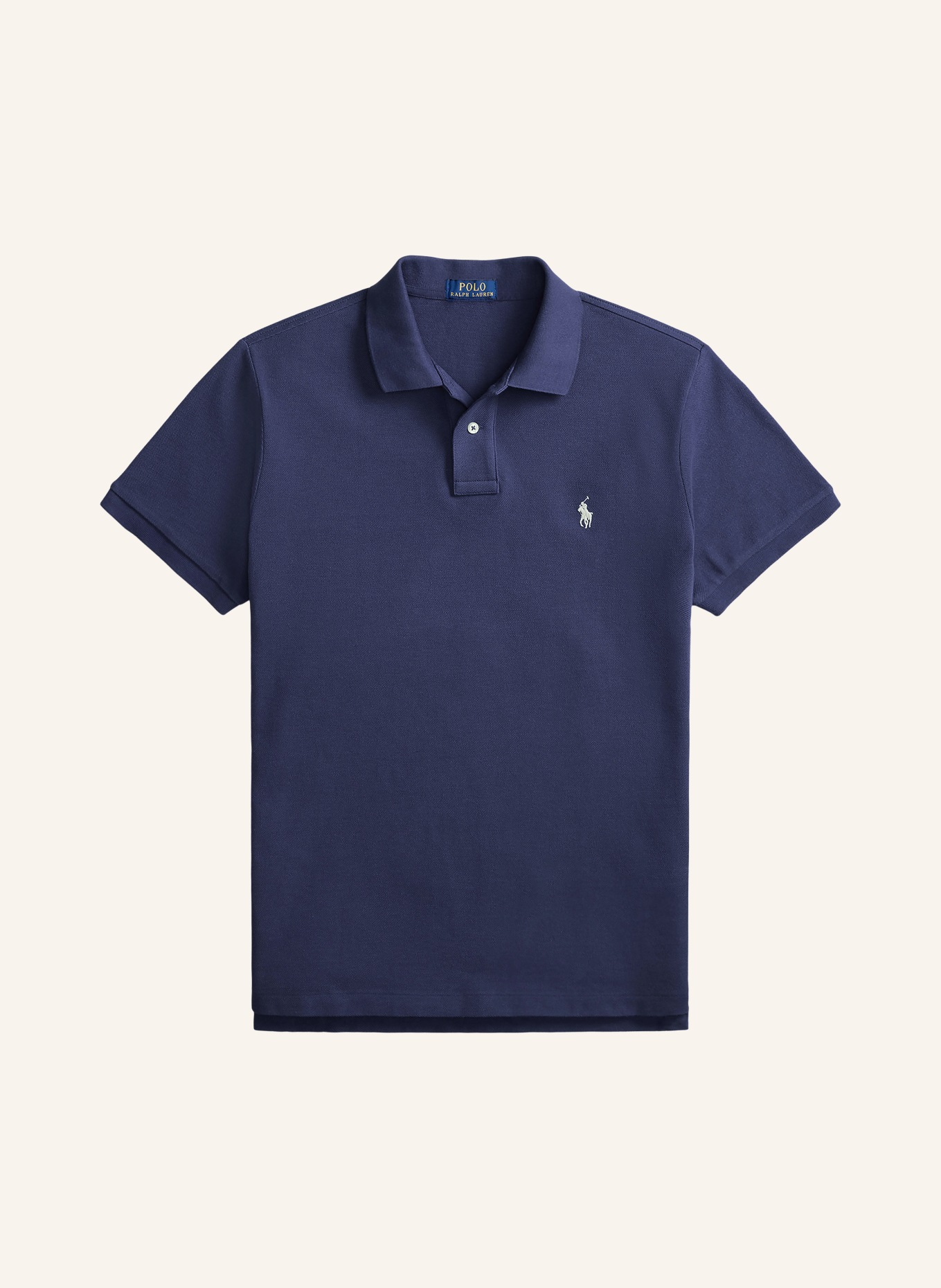 POLO RALPH LAUREN Piqué poloshirt Custom Slim Fit: DONKERBLAUW