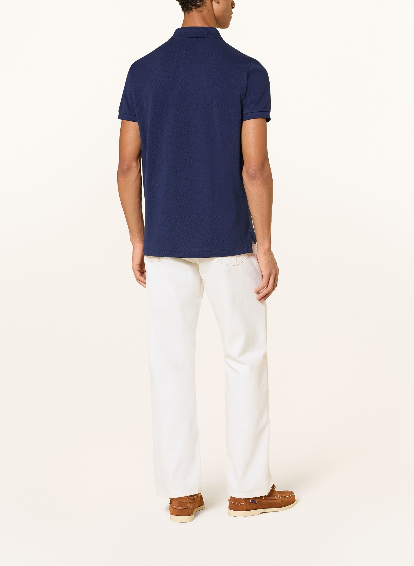 POLO RALPH LAUREN Piqué poloshirt Custom Slim Fit: DONKERBLAUW