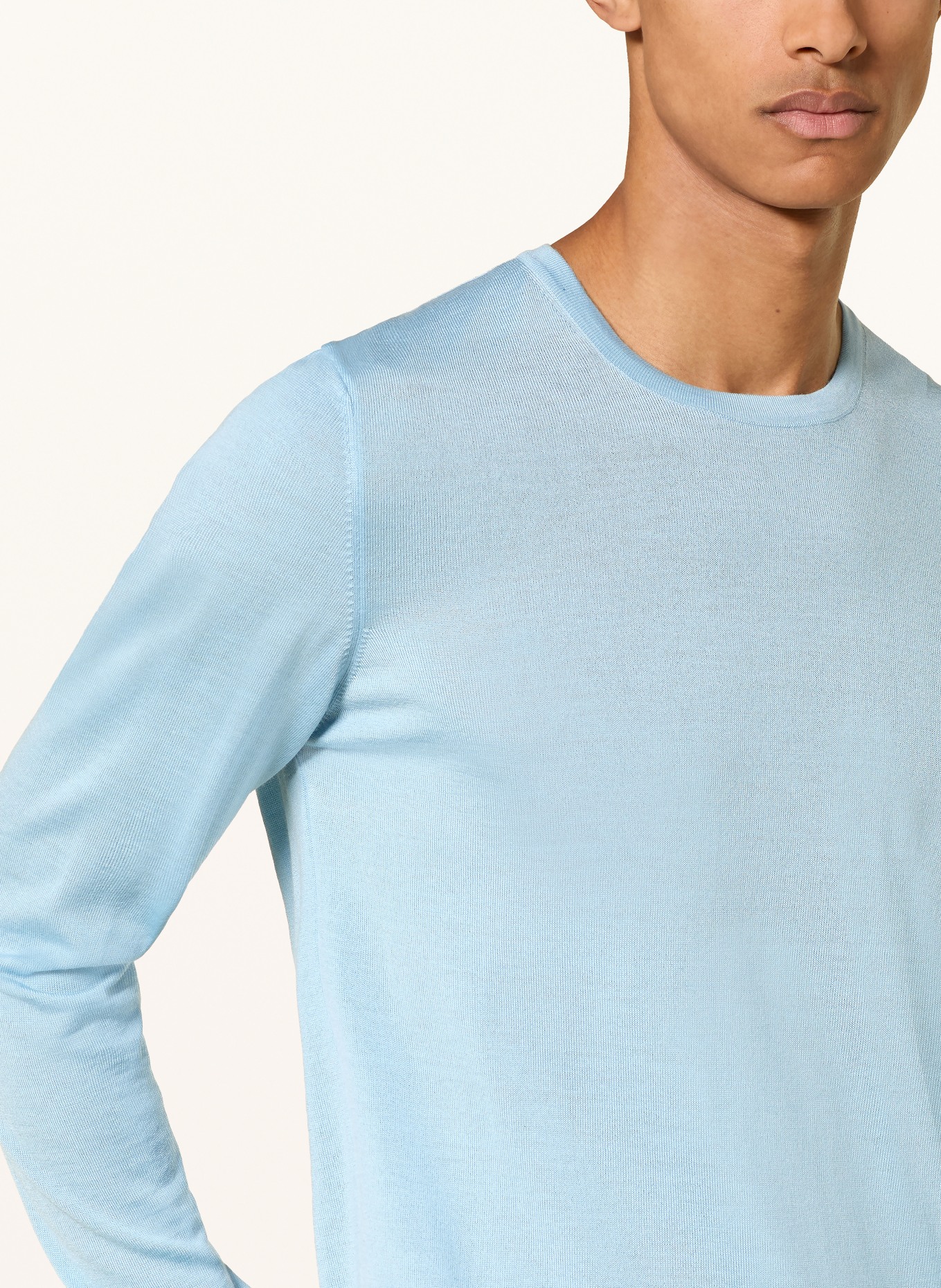 MAERZ MUENCHEN Pullover aus Merinowolle: HELLBLAU