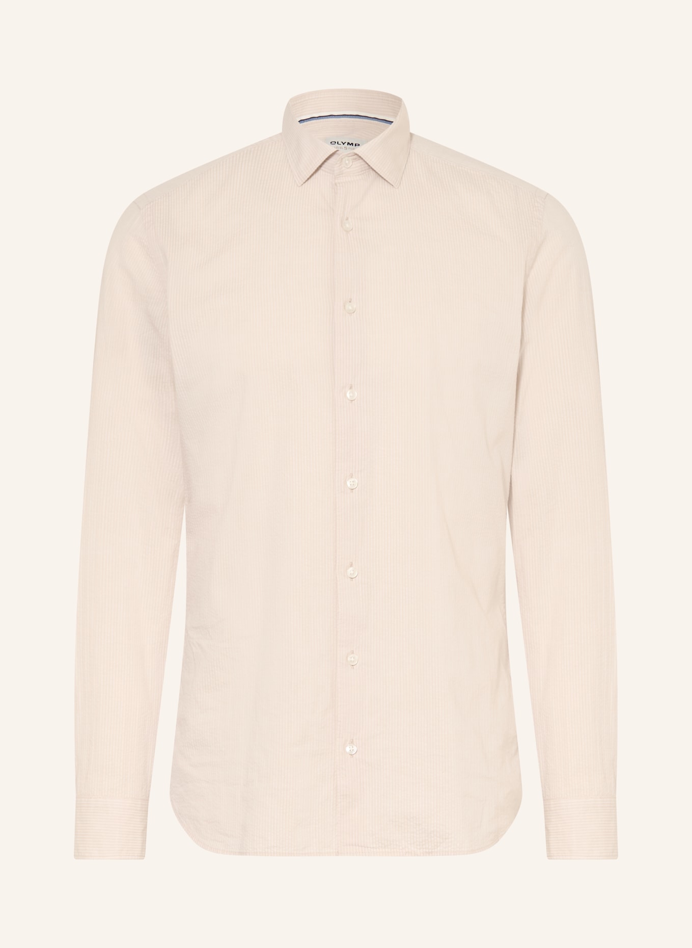 OLYMP Košile Level Five, přiléhavý střih: BÉŽOVÁ