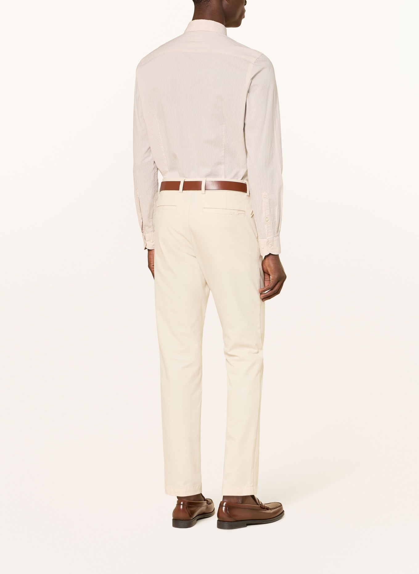 OLYMP Košile Level Five, přiléhavý střih: BÉŽOVÁ