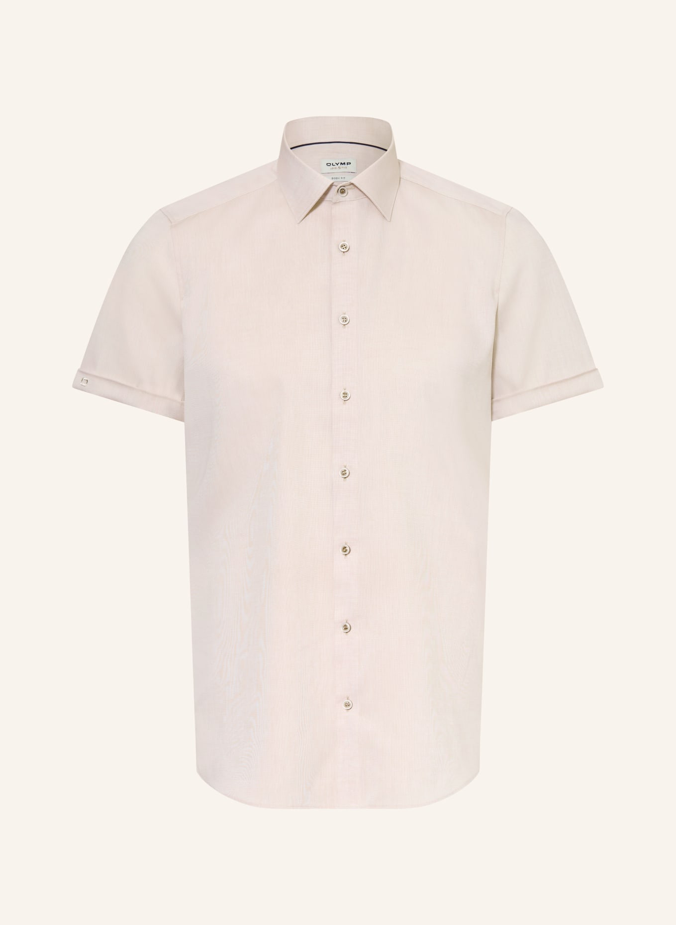 OLYMP Kurzarm-Hemd Level Five body fit: BEIGE