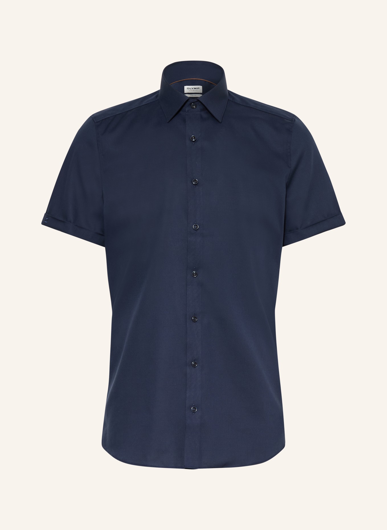 OLYMP Koszula z krótkim rękawem Level Five o dopasowanym kroju: GRANATOWY