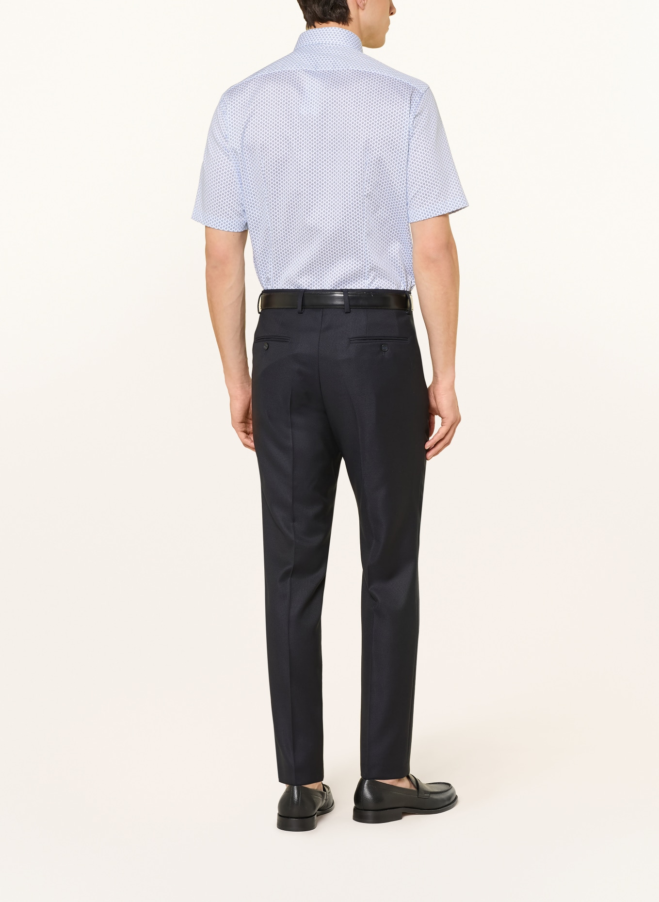 OLYMP Halbarm-Hemd Luxor modern fit: HELLBLAU / DUNKELBLAU / WEISS