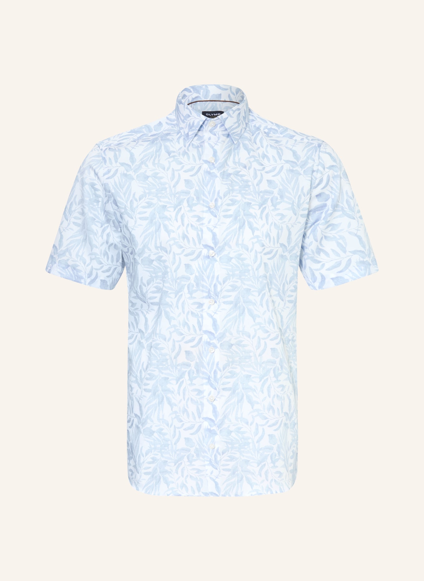OLYMP Halbarm-Hemd Luxor modern fit: WEISS / HELLBLAU