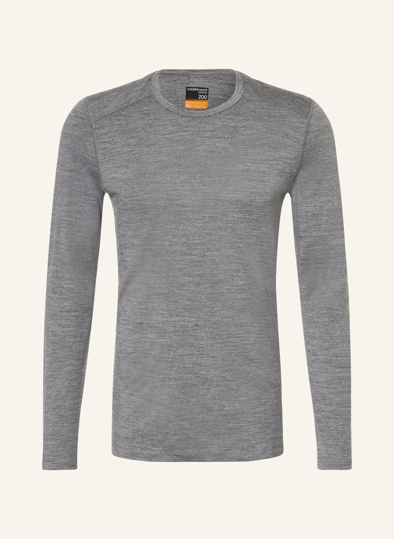 icebreaker 200 OASIS functional underwear shirt made from merino wool: DARK GRAY