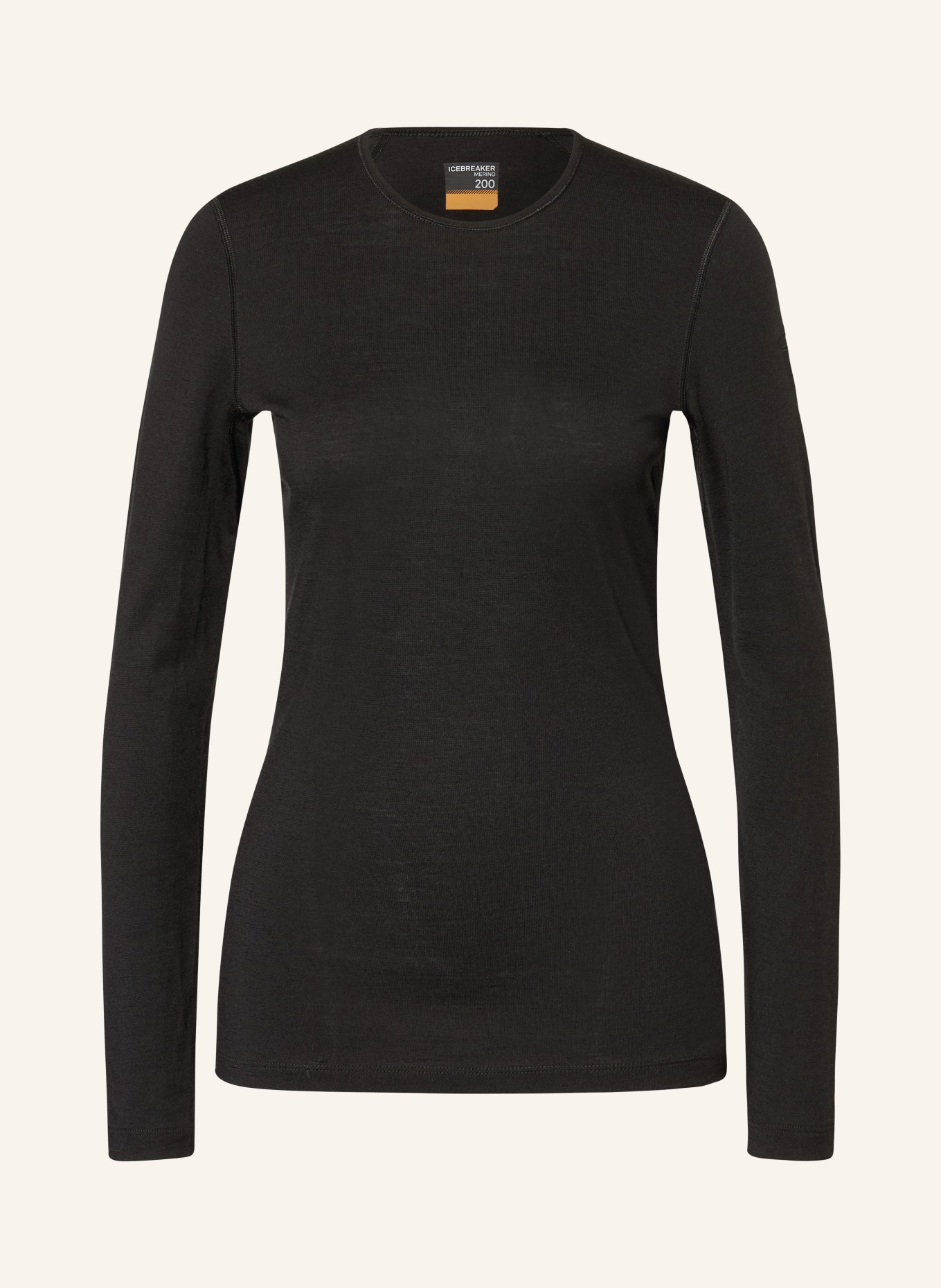 icebreaker Funktionswäsche-Shirt 200 OASIS aus Merinowolle: SCHWARZ