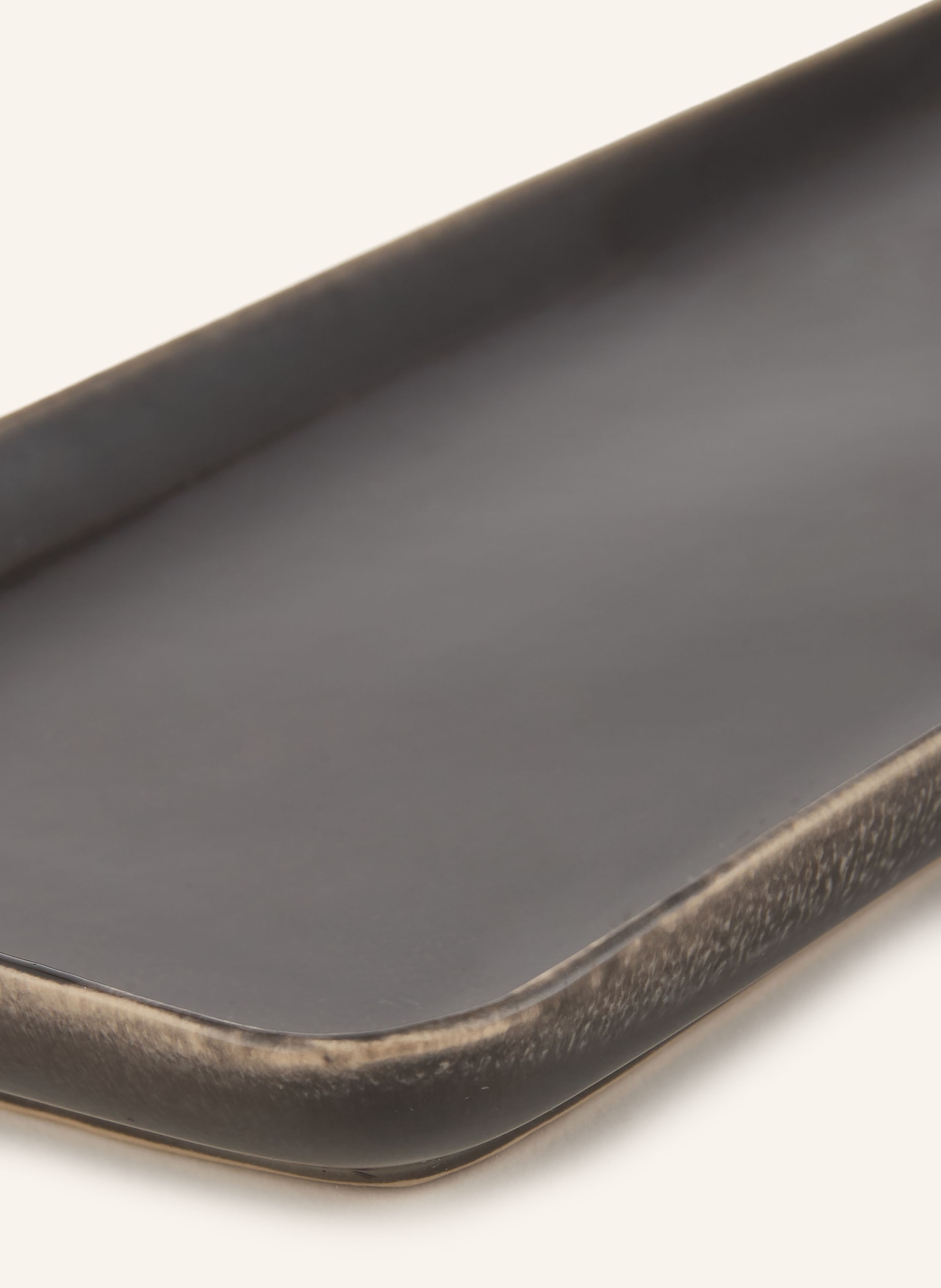 BROSTE COPENHAGEN Servierplatte NORDIC COAL: DUNKELGRAU