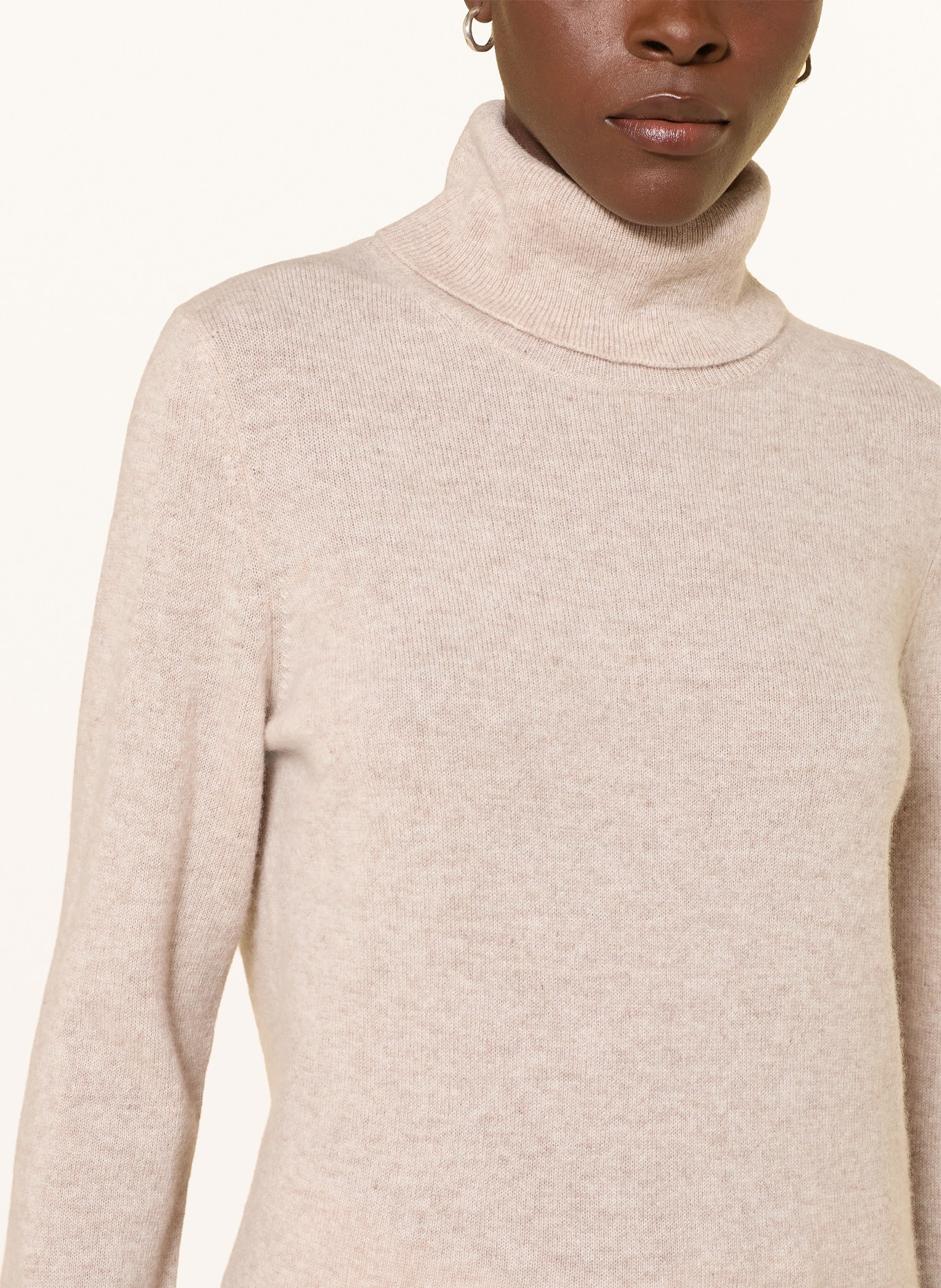 lilienfels Pull à col roulé en cachemire: BEIGE