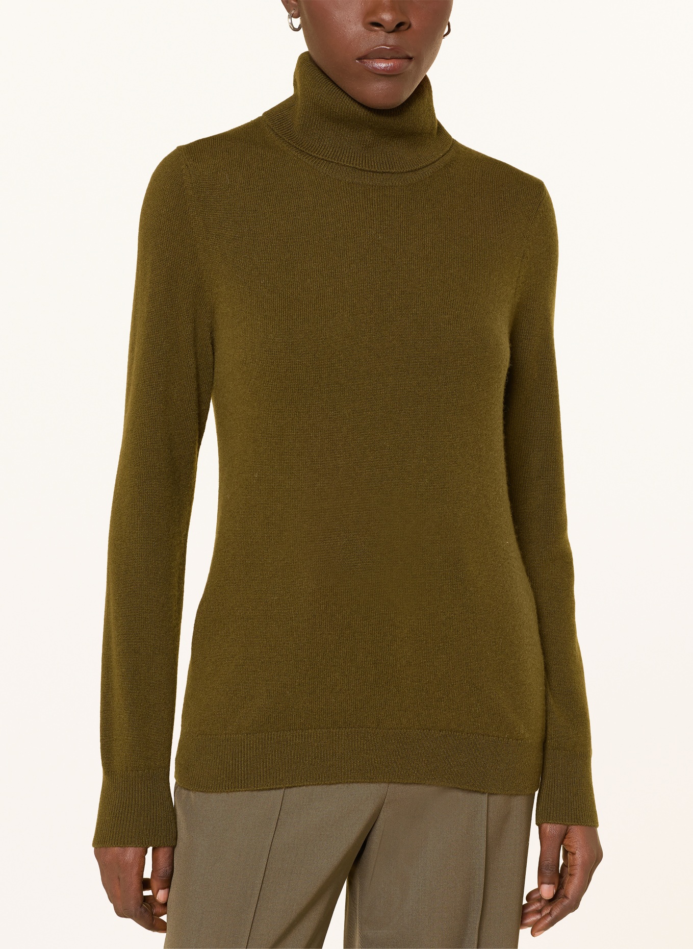 lilienfels Pull à col roulé en cachemire: OLIVE